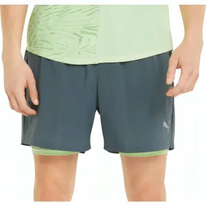 Clothing Puma  Men Puma 5 Inch Graphic 2 In 1 Mens Running Shorts - Grey