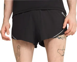 Clothing Puma  Men Puma Raceday Ultraweave 3 Inch Split Mens Running Shorts - Black
