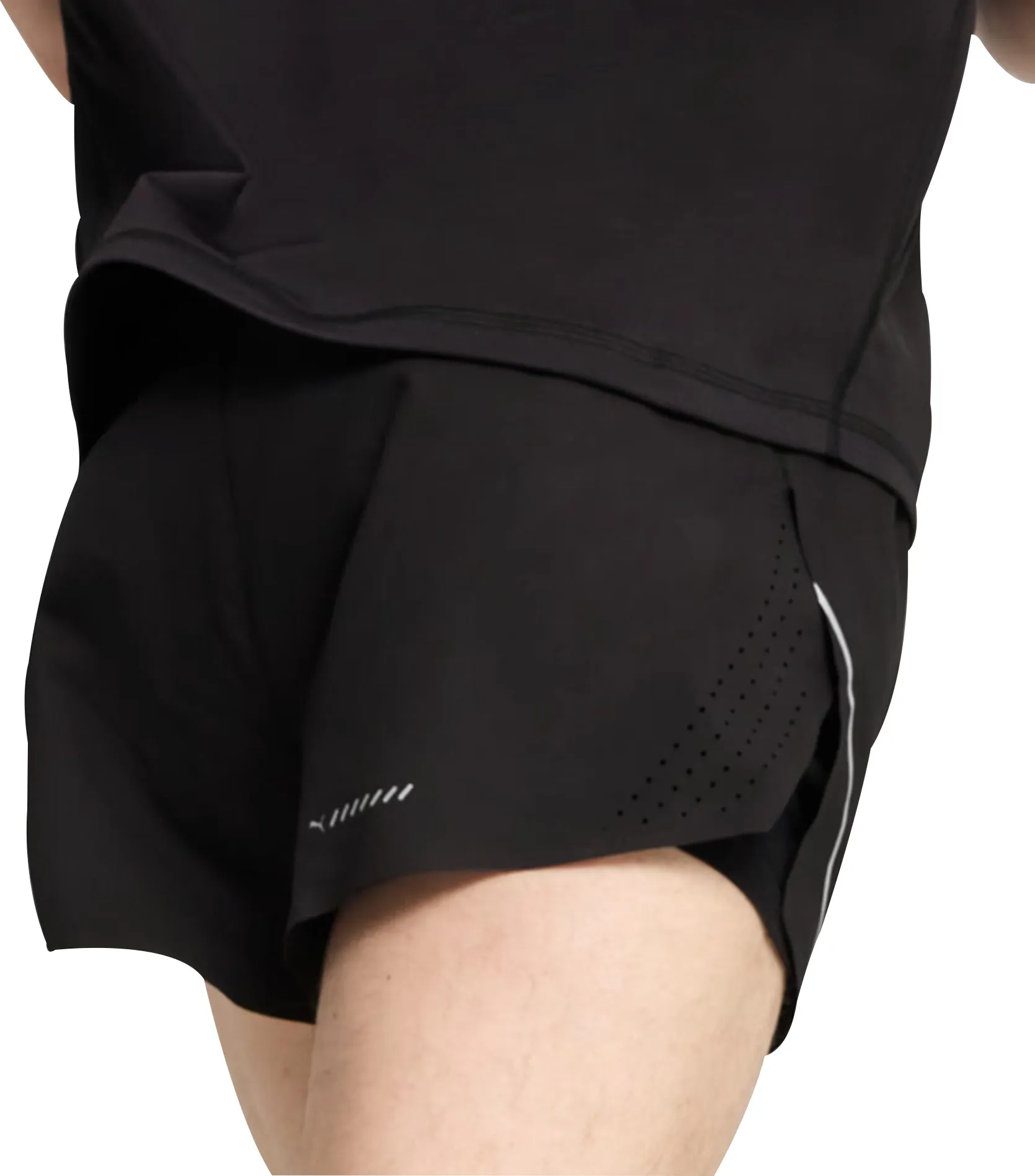 Clothing Puma  Men Puma Raceday Ultraweave 3 Inch Split Mens Running Shorts - Black