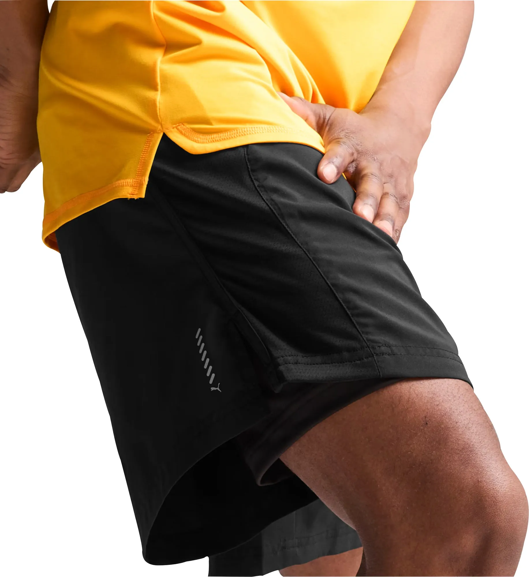 Clothing Puma  Men Puma Run Favourite Velocity 2 In 1 Mens Running Shorts - Black