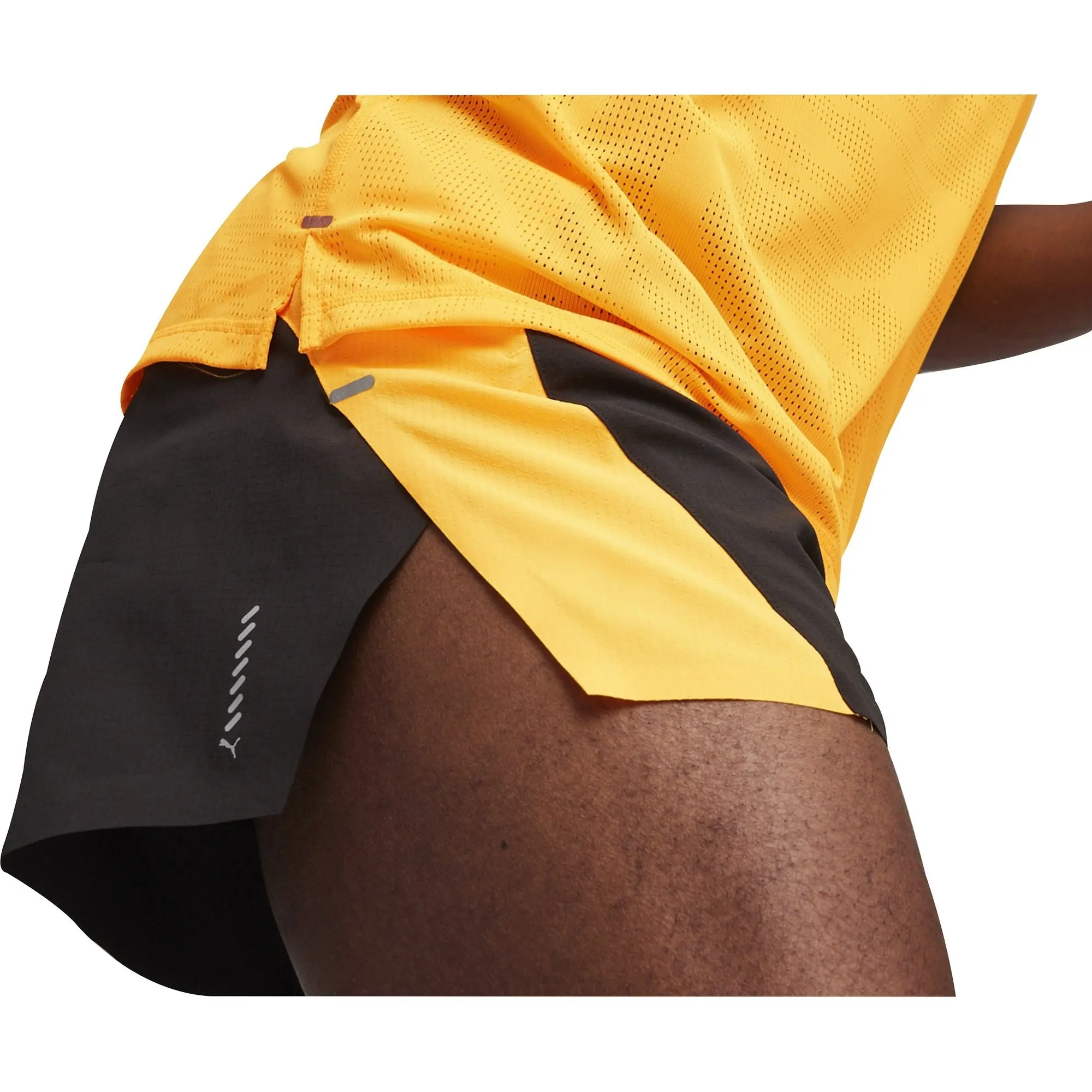 Clothing Puma  Men Puma Run Ultraweave Velocity 3 Inch Mens Running Shorts - Black