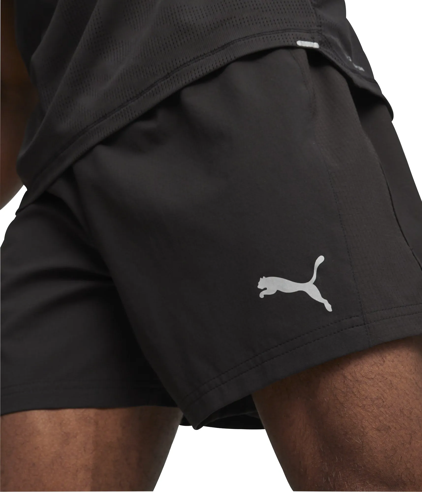 Clothing Puma  Men Puma Run Velocity Ultraweave 5 Inch Mens Running Shorts - Black