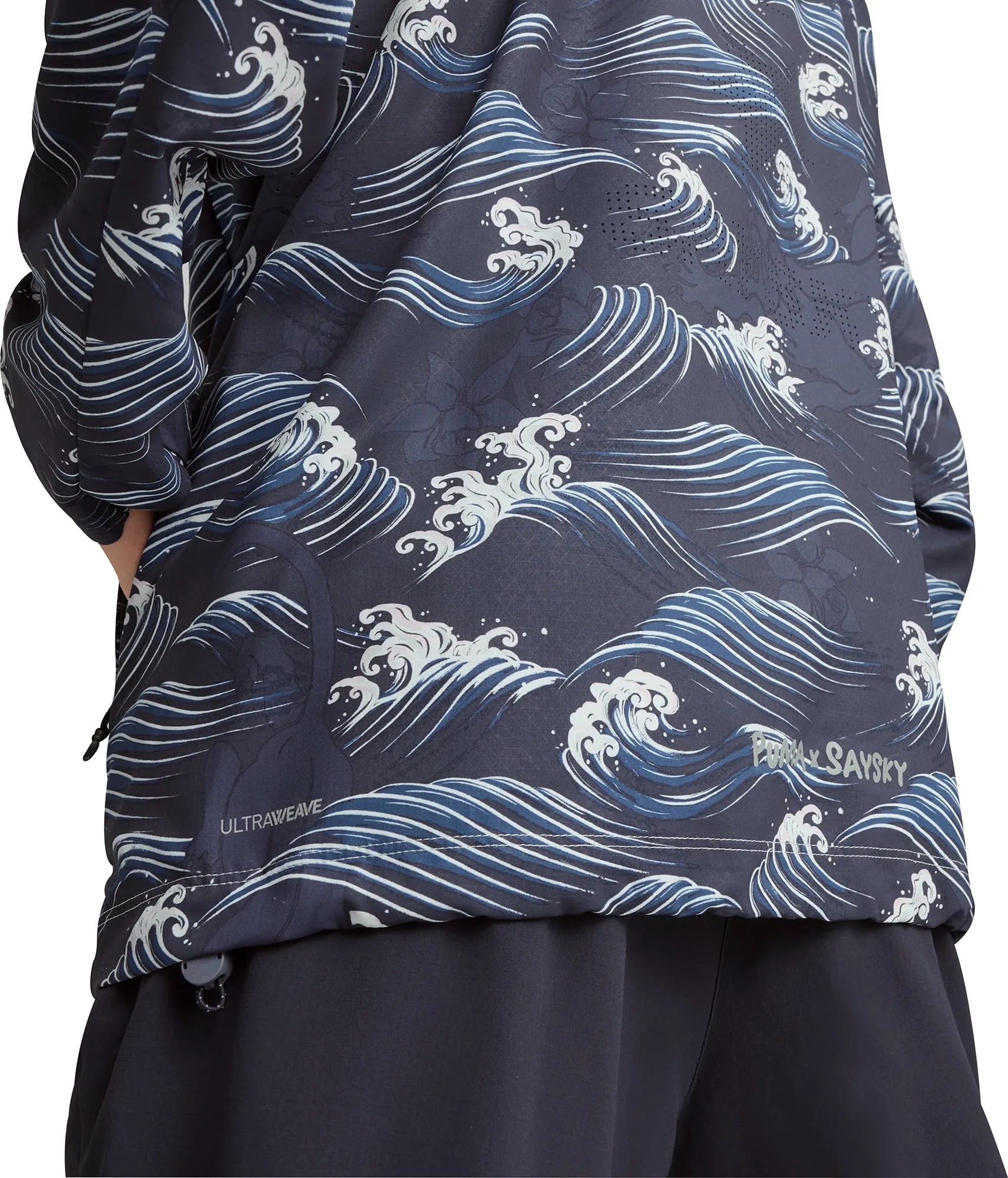 Clothing Puma  Men Puma X SAYSKY Graphic Mens Running Jacket - Blue