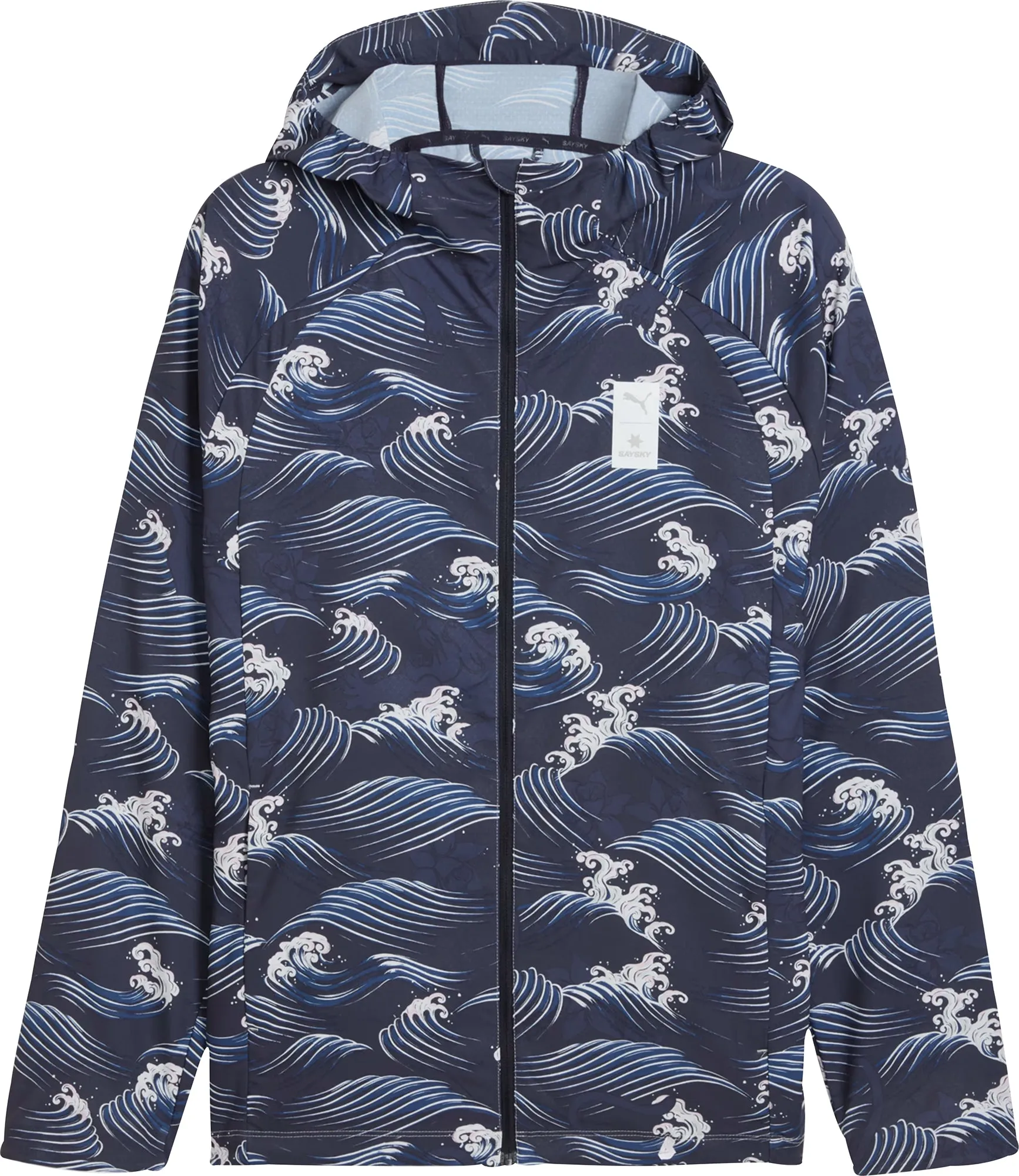 Clothing Puma  Men Puma X SAYSKY Graphic Mens Running Jacket - Blue