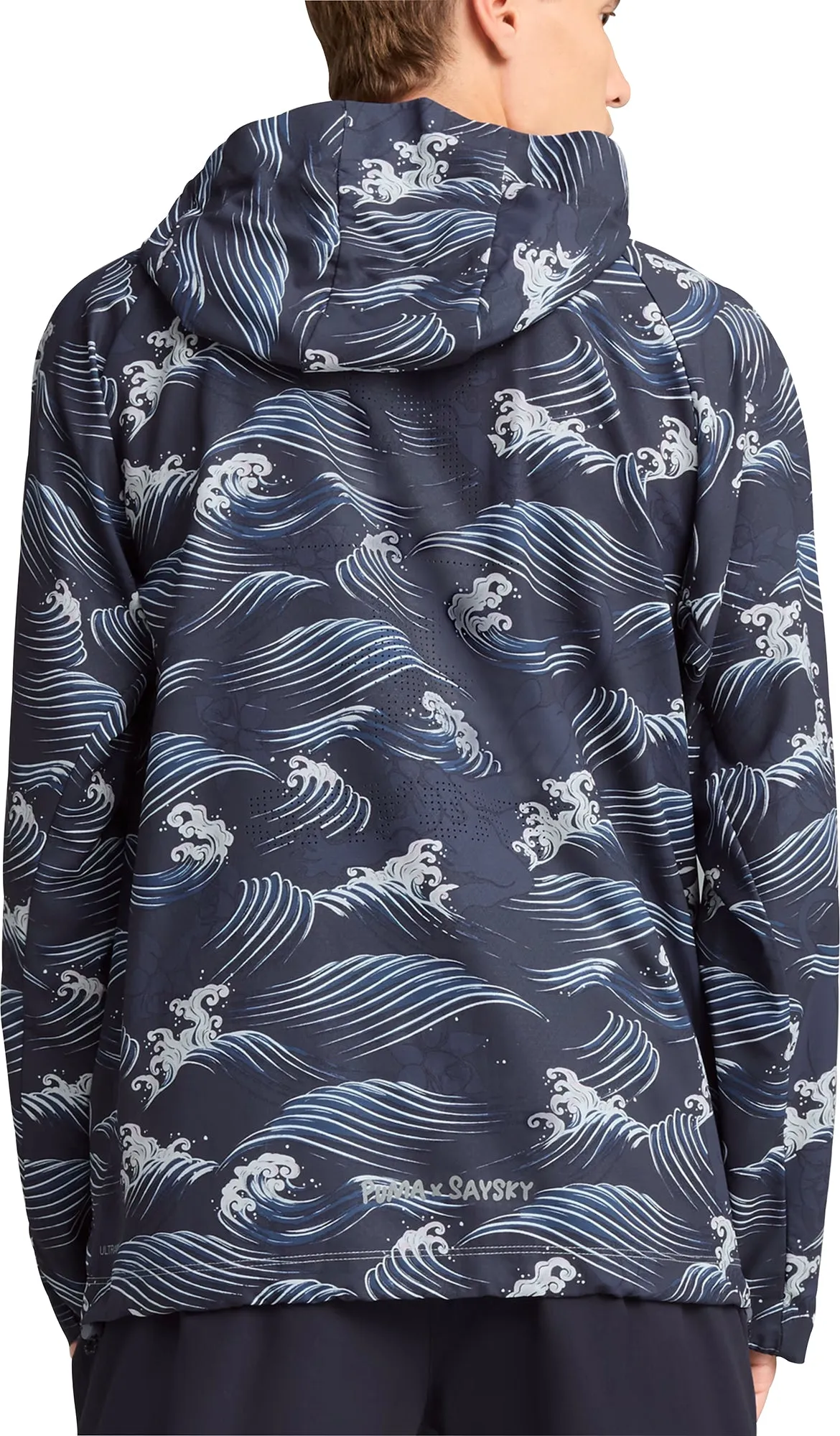 Clothing Puma  Men Puma X SAYSKY Graphic Mens Running Jacket - Blue
