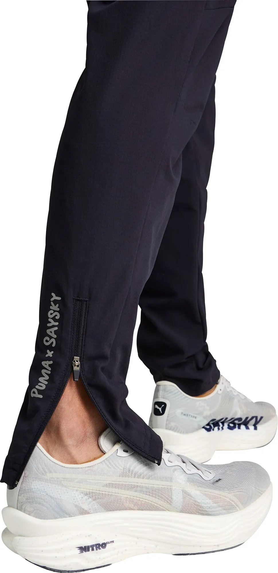 Clothing Puma  Men Puma X SAYSKY Mens Running Pants - Blue