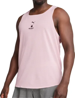 Clothing Puma  Men Puma X SAYSKY Mens Running Vest - Pink