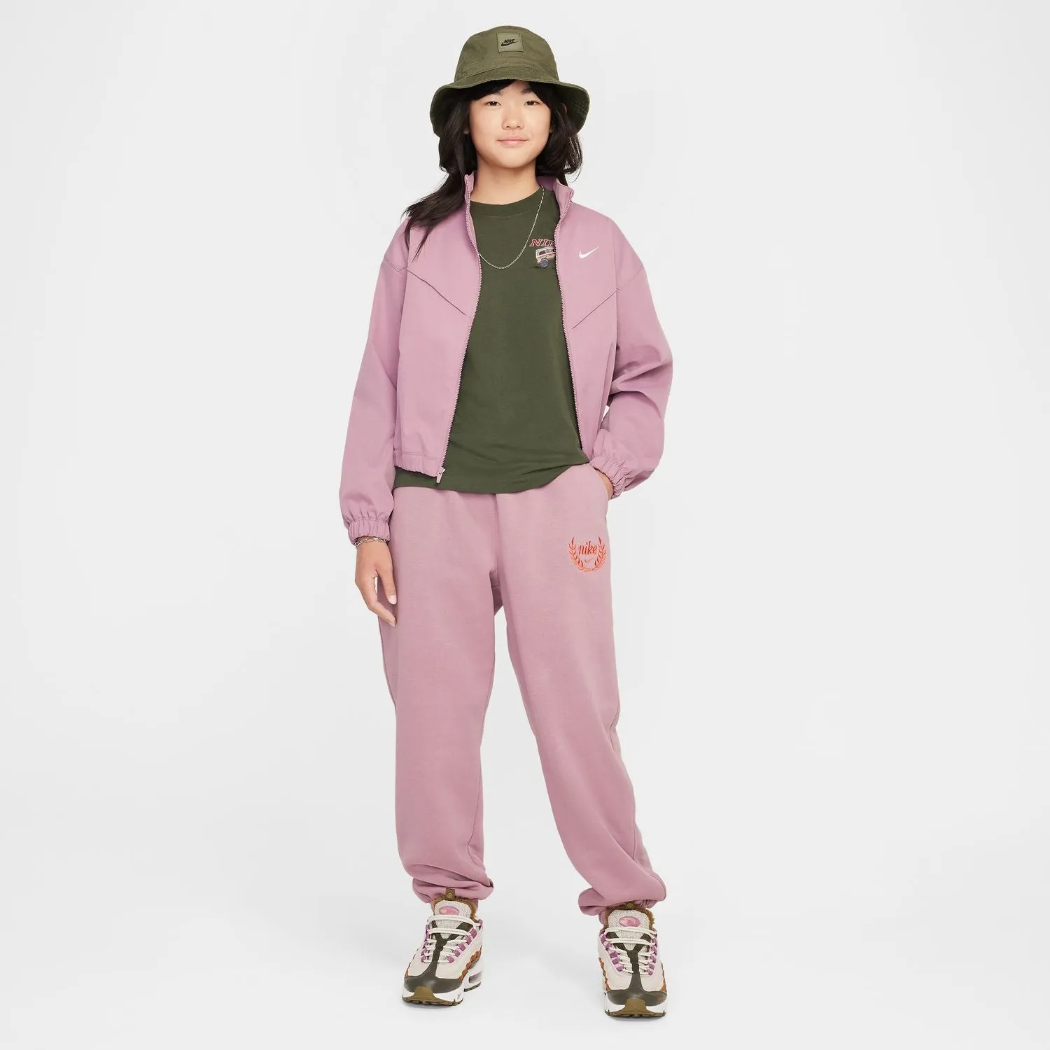 Club Fleece Loose Graphic Pant - Youth Clothing_Nike