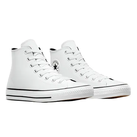 Cons - CTAS Pro Hi Leather (White/White/Black) Converse Shoes