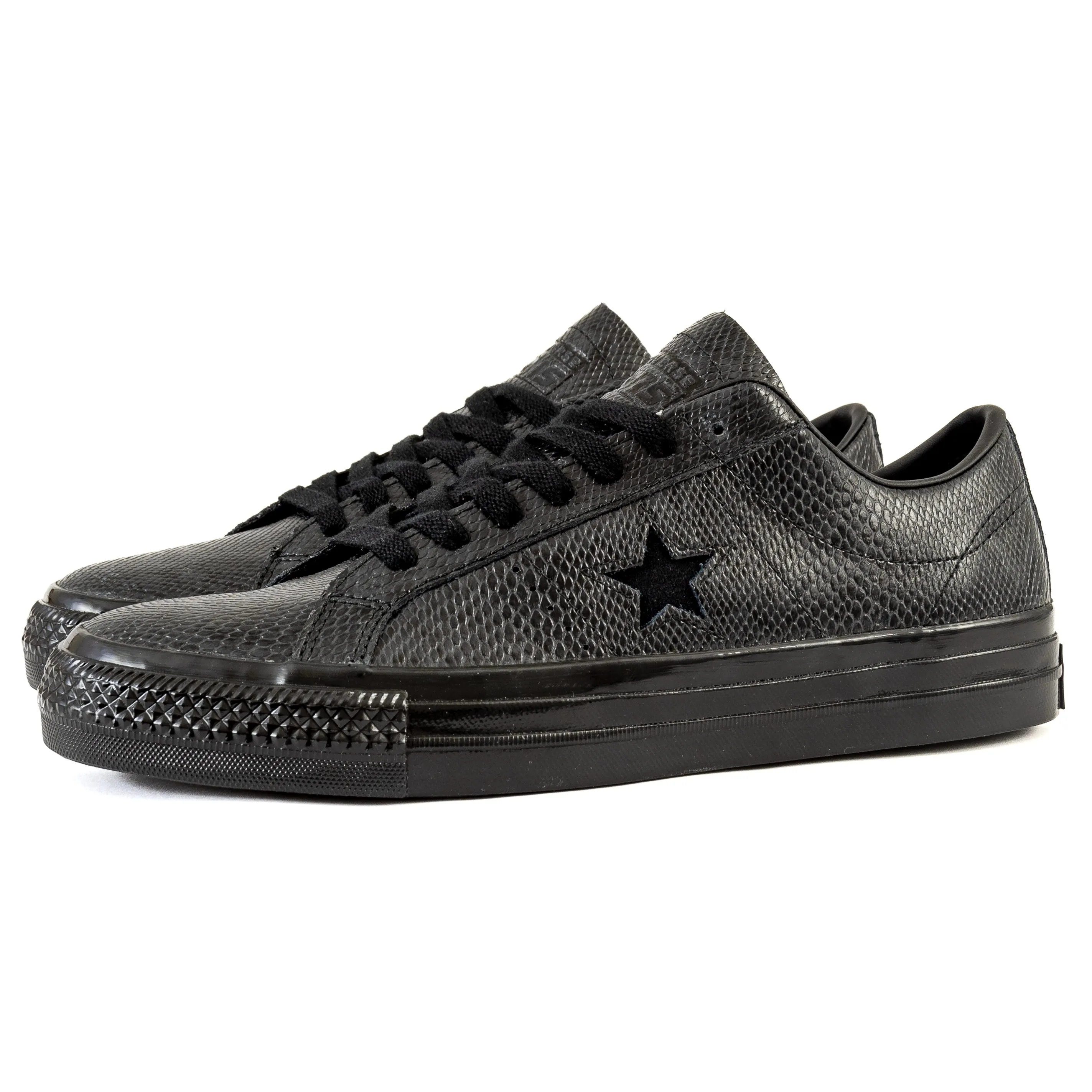Cons - One Star Pro OX (Black/Black/White) Converse Shoes