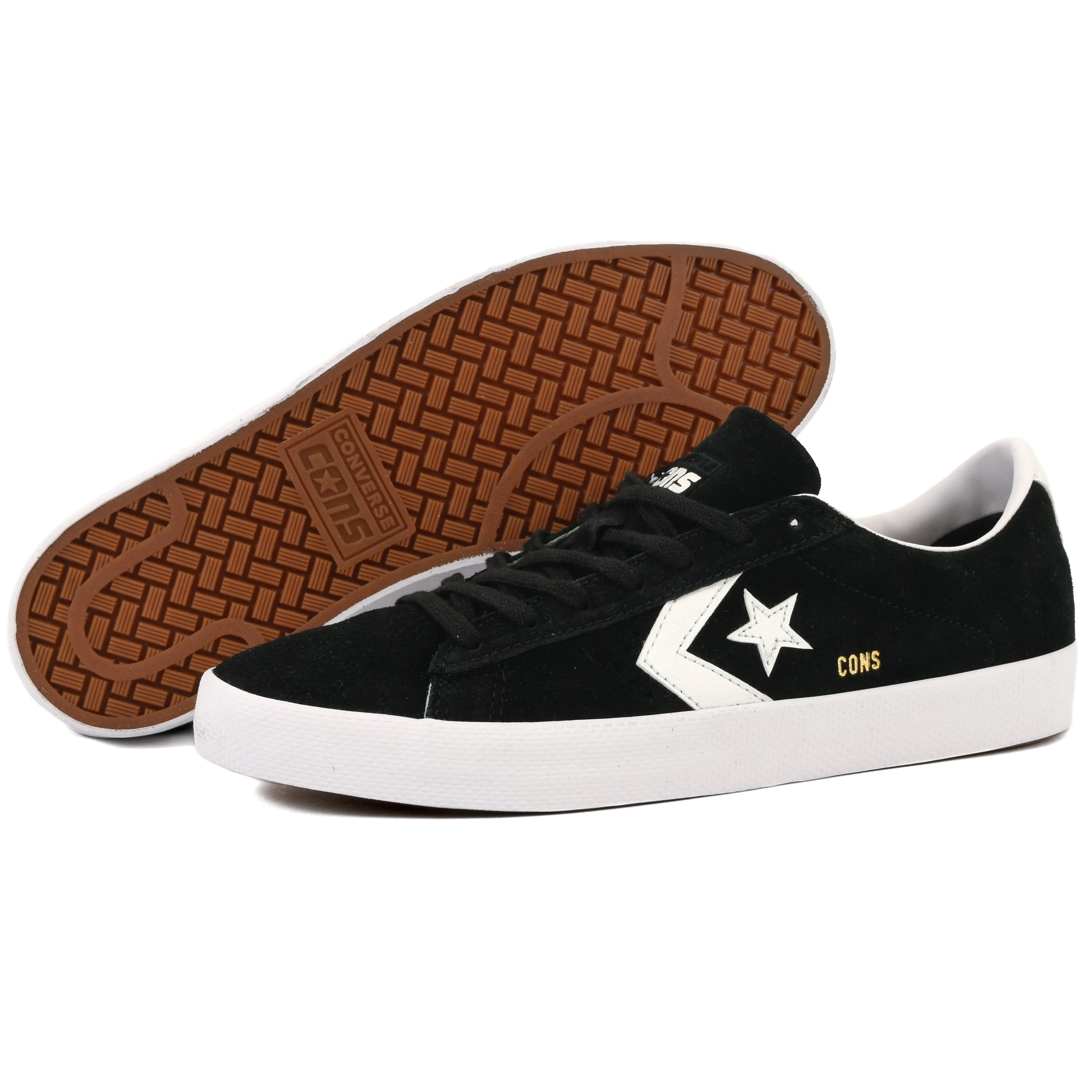 Cons - PL Vulc Pro OX (Black/White) Converse Shoes