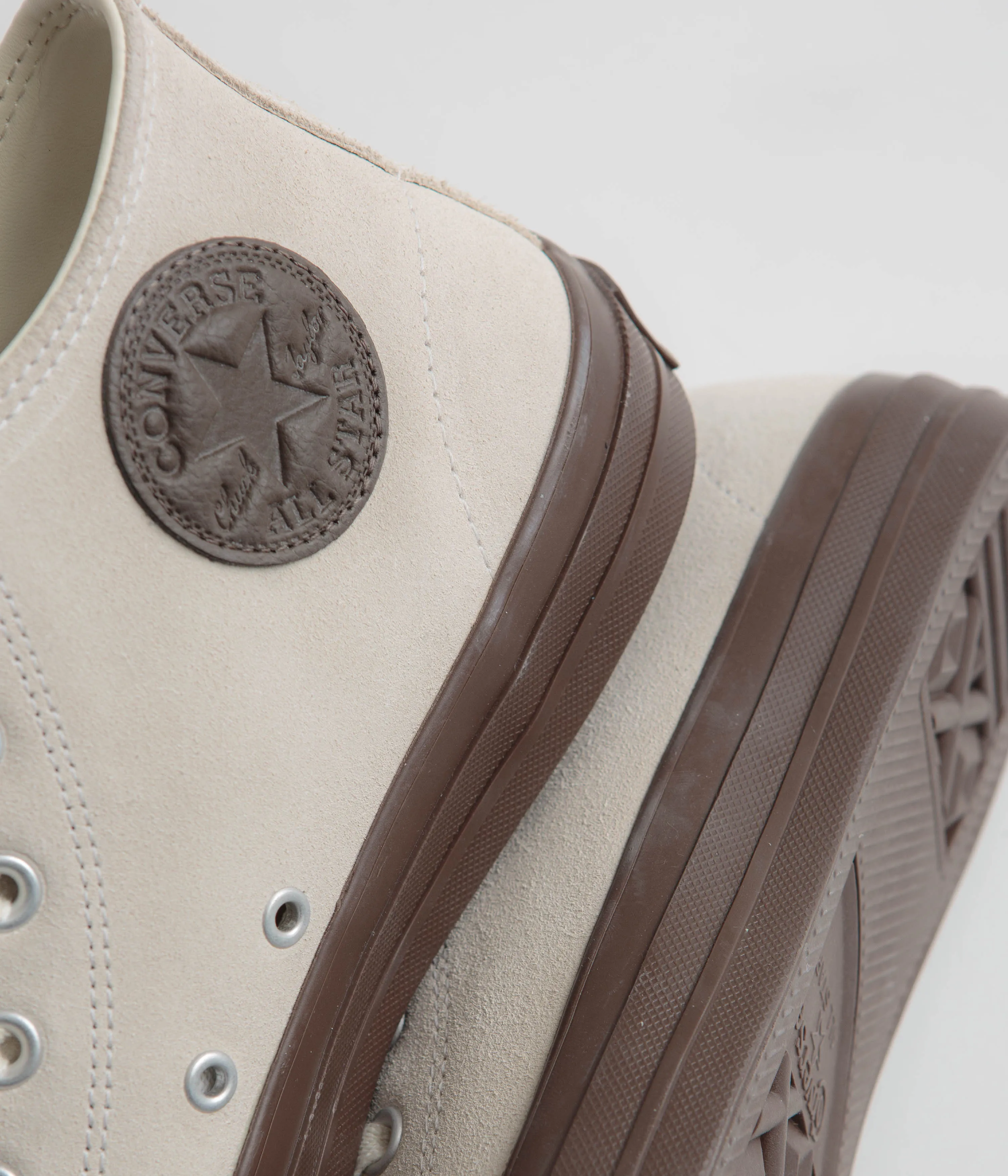 Converse Cons CTAS Pro Mid Shoes - Egret / Brown / Egret Converse Shoes