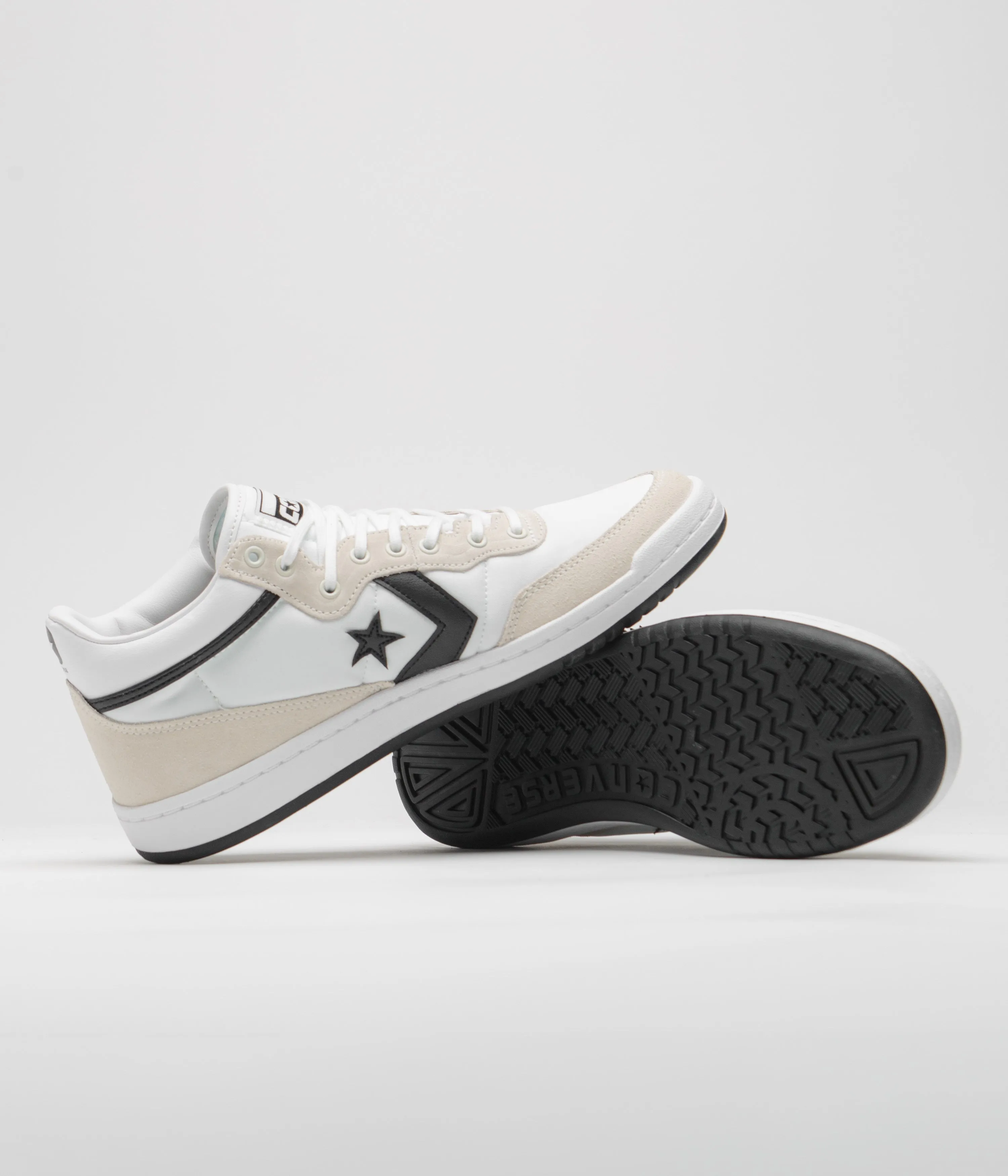 Converse Fastbreak Pro Mid Shoes - White / Black / Egret Converse Shoes