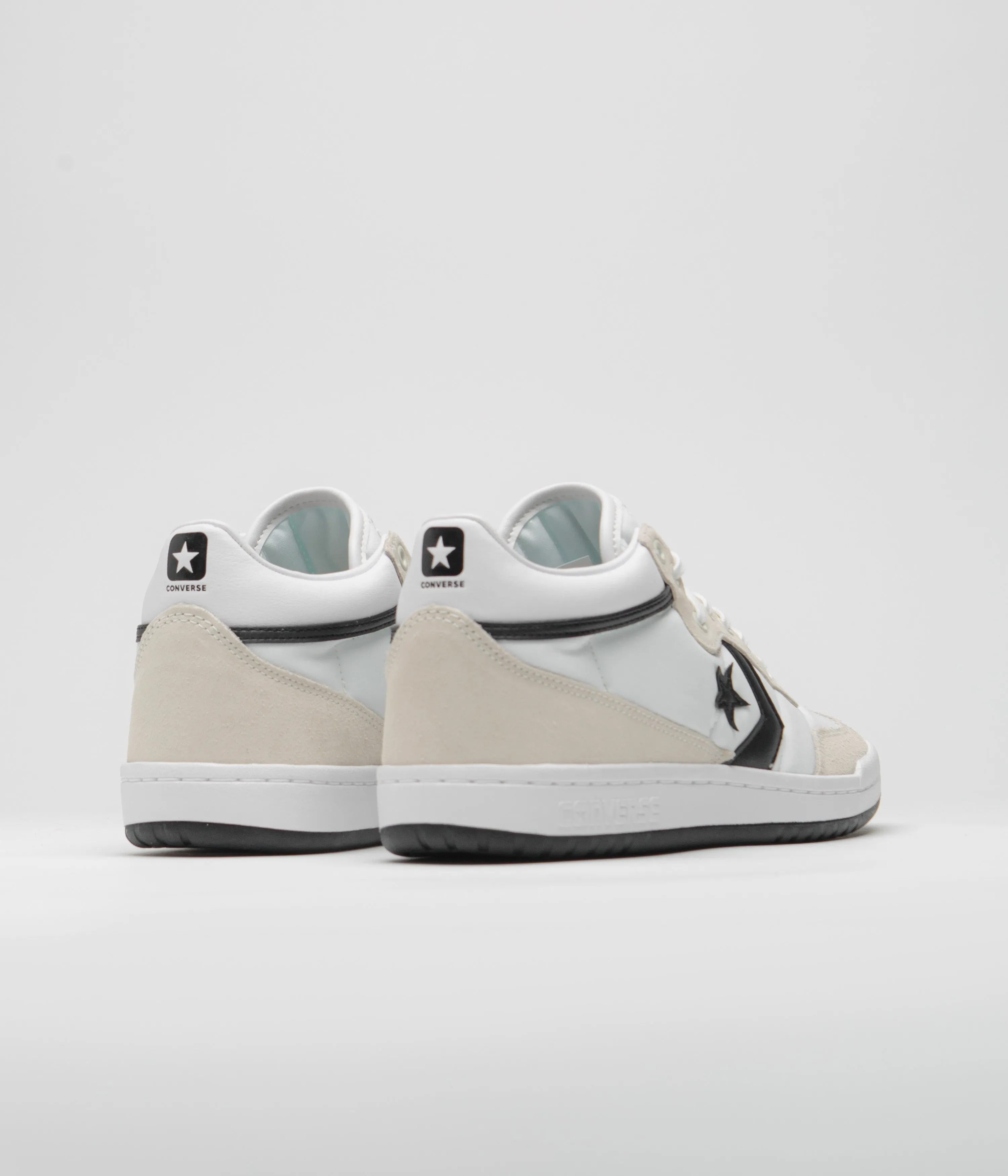 Converse Fastbreak Pro Mid Shoes - White / Black / Egret Converse Shoes