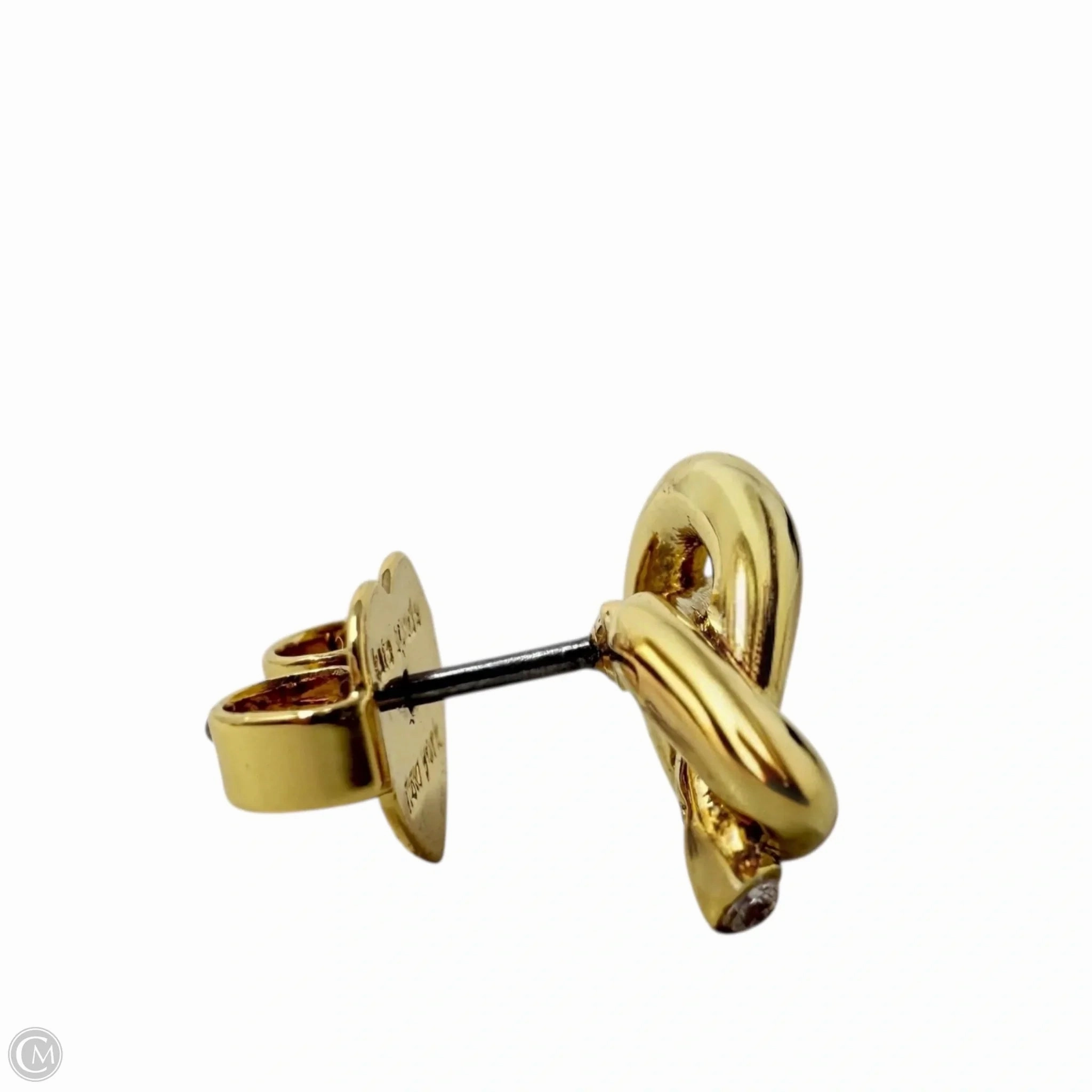 Crystal Accented Love Knot Stud Earrings Designer By Kate Spade