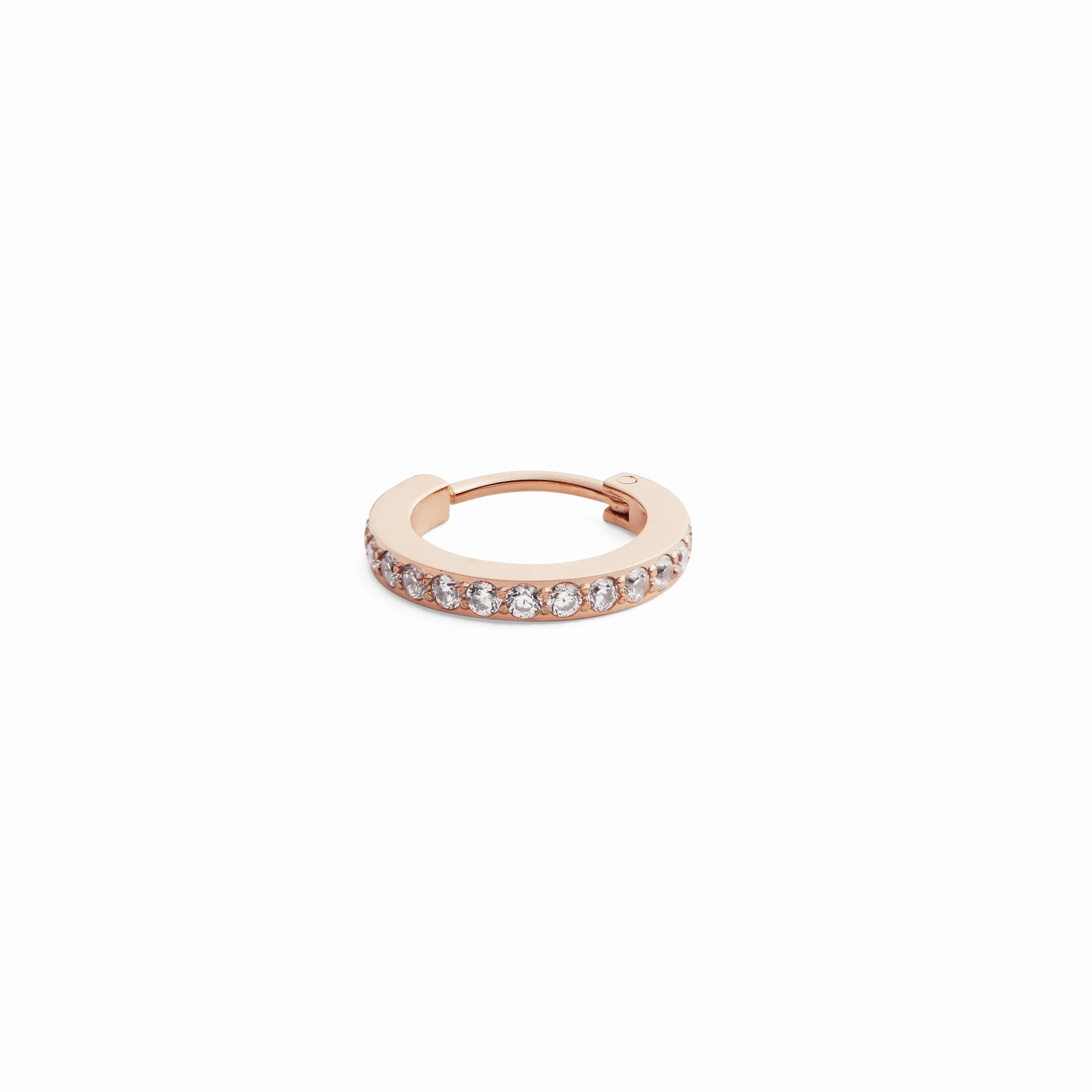 Crystal Hoop Earring Rose Gold