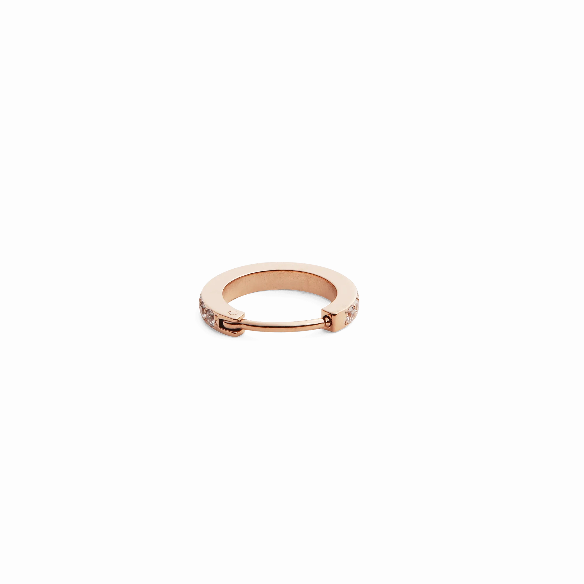 Crystal Hoop Earring Rose Gold