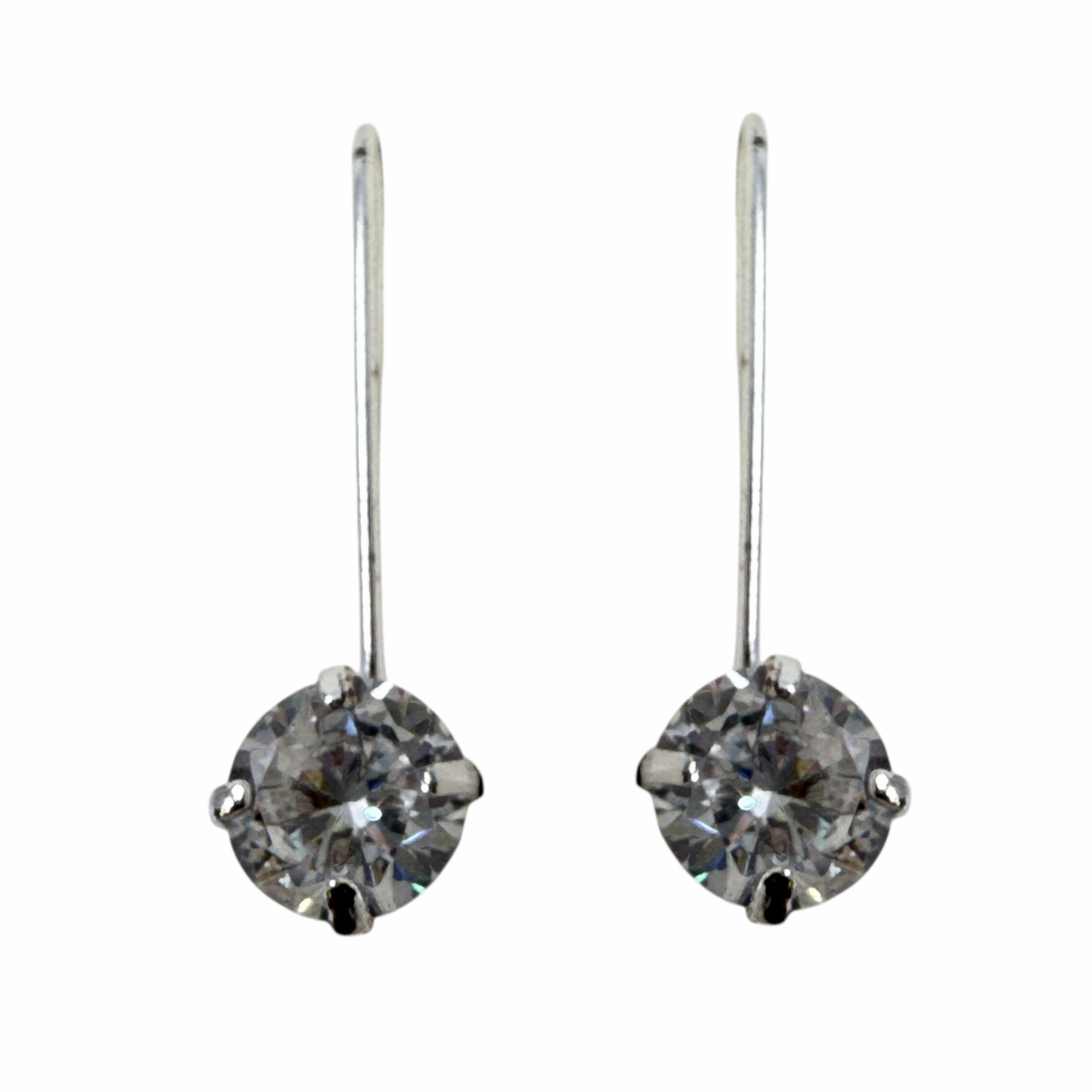 Crystal Wire Drop Earrings By Unbranded