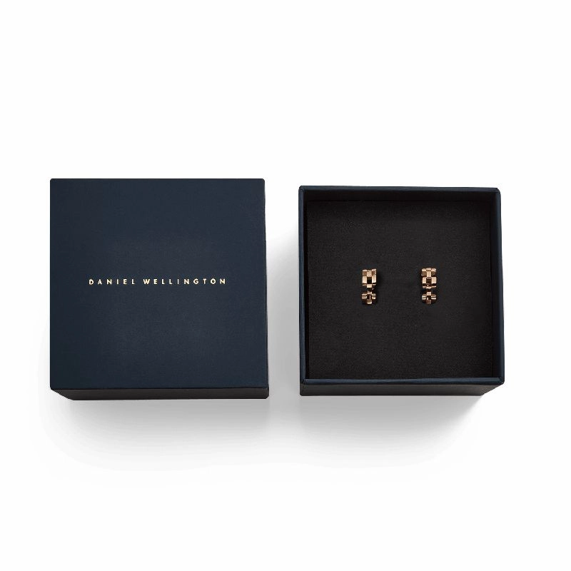 Daniel Wellington 3-Link Earrings Rose Gold