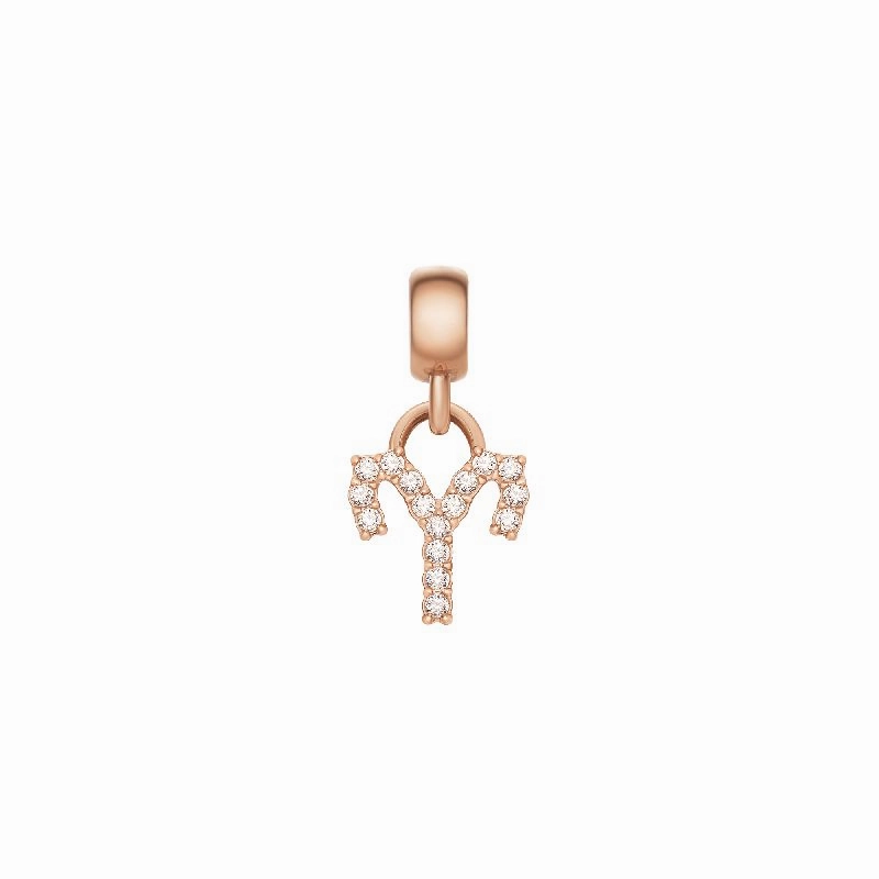 Daniel Wellington Crystal Aries Charm Rose Gold