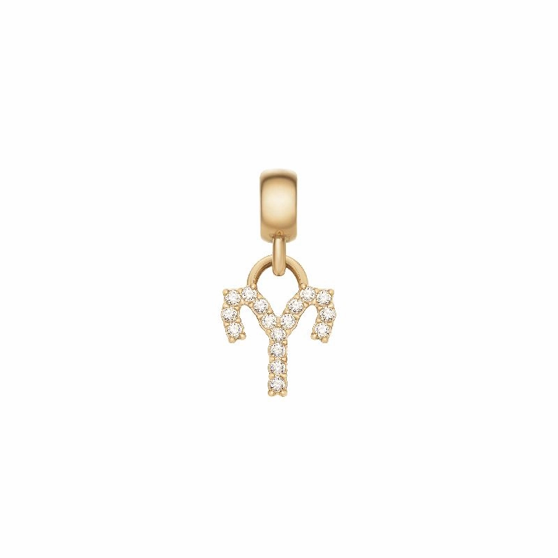 Daniel Wellington Crystal Aries Zodiac Charm Gold