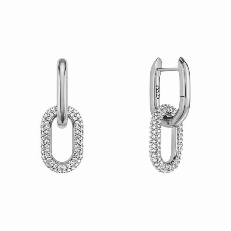 Daniel Wellington Crystal Link Earrings Silver