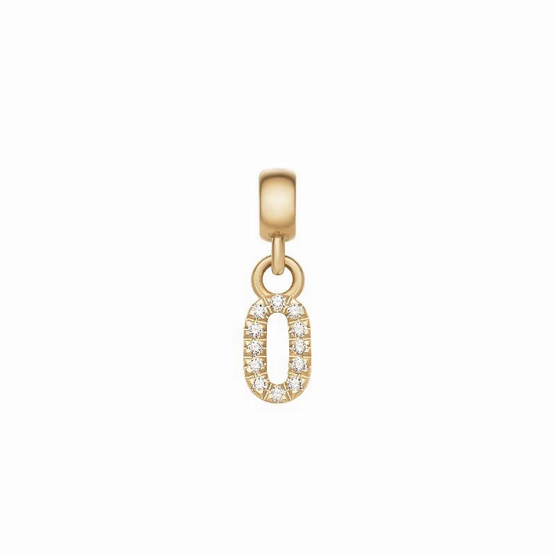 Daniel Wellington Crystal Number 0 Charm Gold