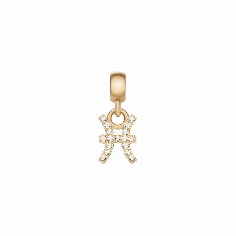 Daniel Wellington Crystal Pisces Zodiac Charm Gold