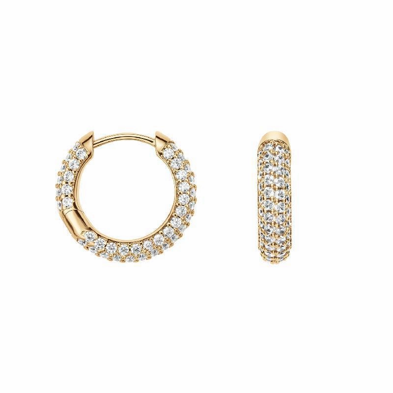 Daniel Wellington Pav Crystal Earrings Gold