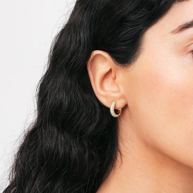 Daniel Wellington Pav Crystal Earrings Gold