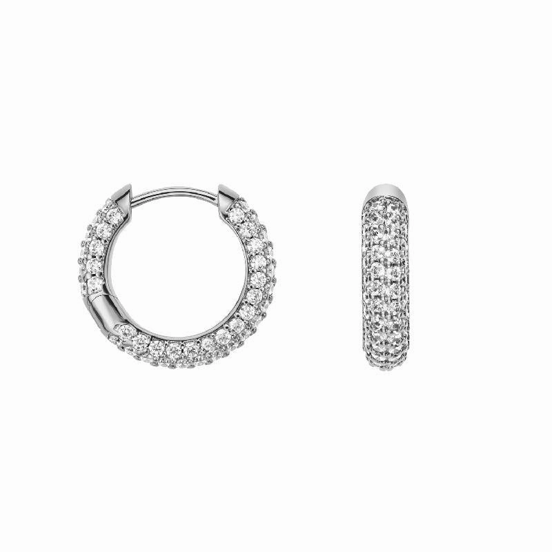 Daniel Wellington Pav Crystal Earrings Silver