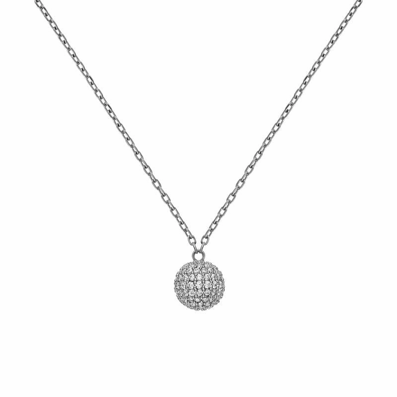 Daniel Wellington Pav Crystal Pendant Necklace Silver