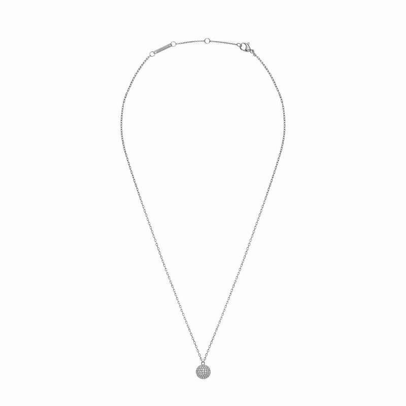 Daniel Wellington Pav Crystal Pendant Necklace Silver