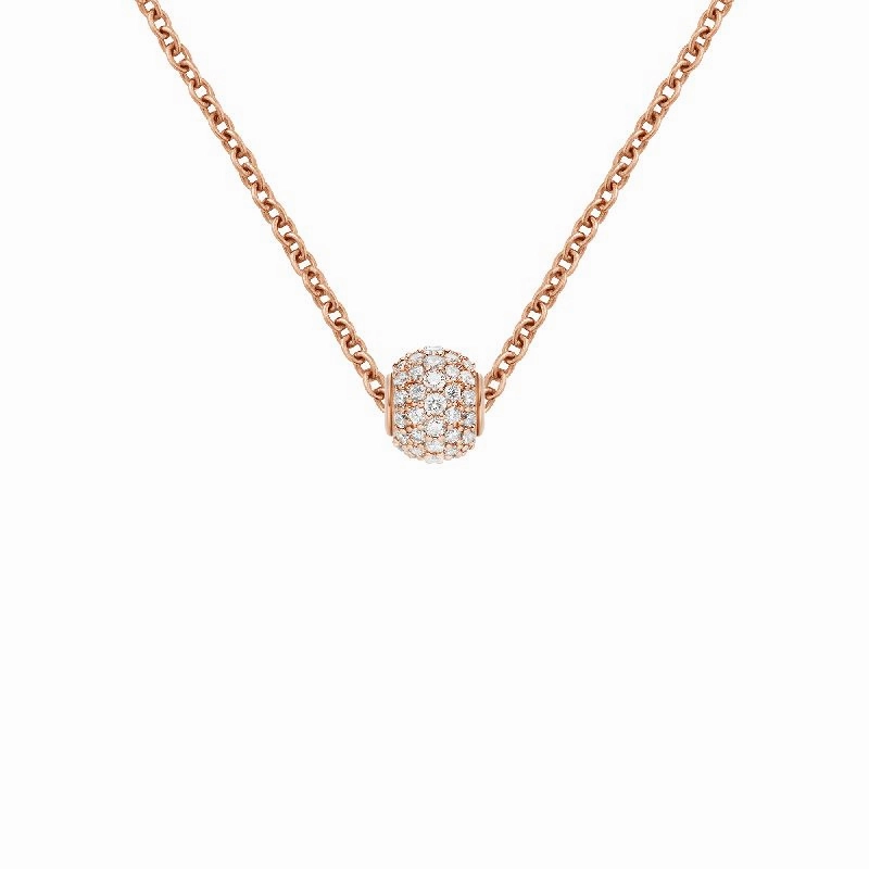 Daniel Wellington Pav Orb White Crystal Charm Rose Gold