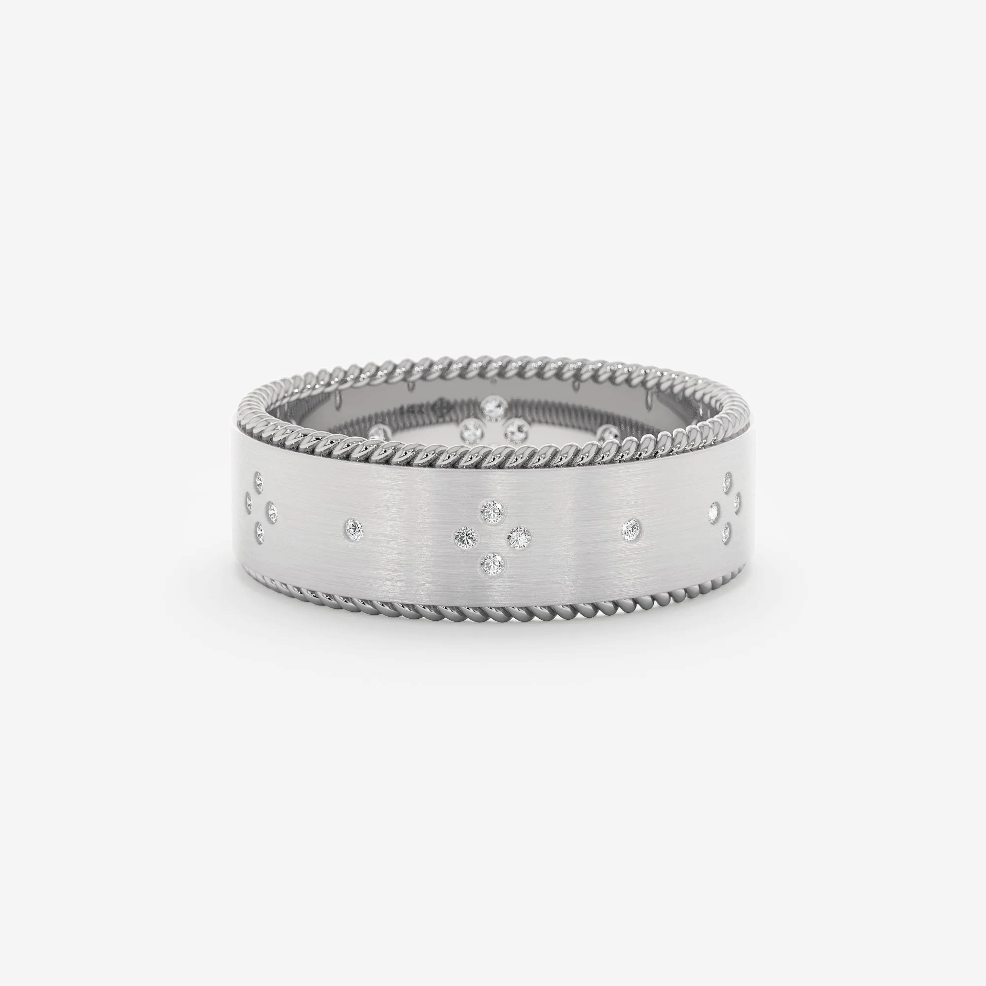 Diamond Matte Wedding Ring, Alicia