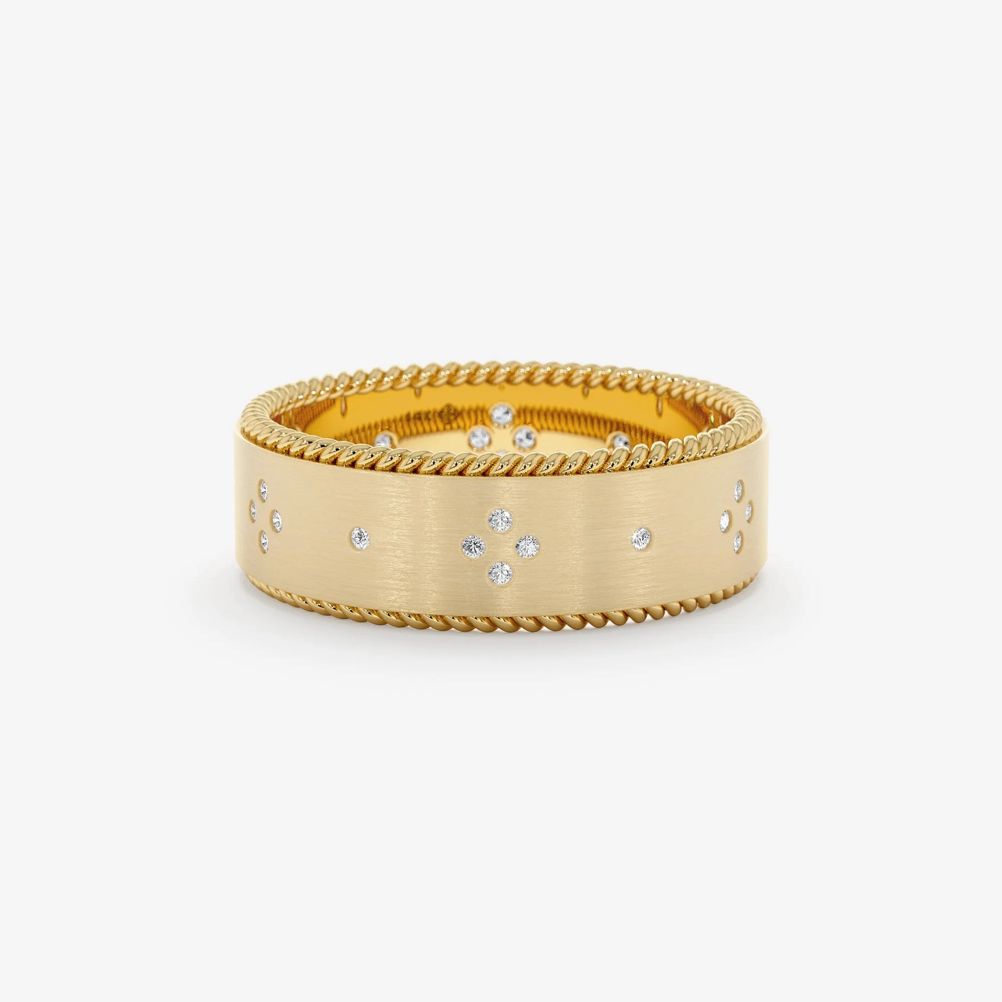 Diamond Matte Wedding Ring, Alicia