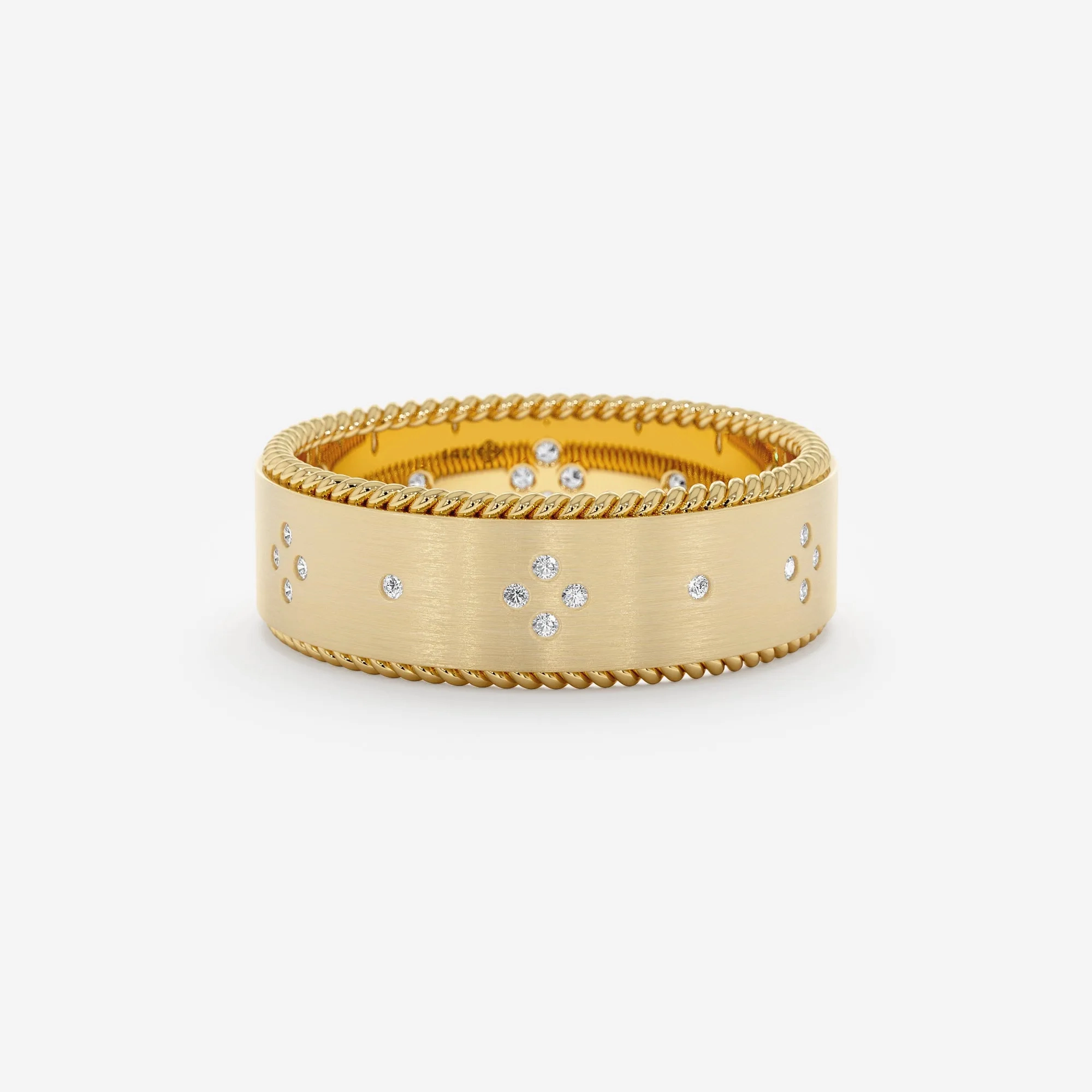Diamond Matte Wedding Ring, Alicia