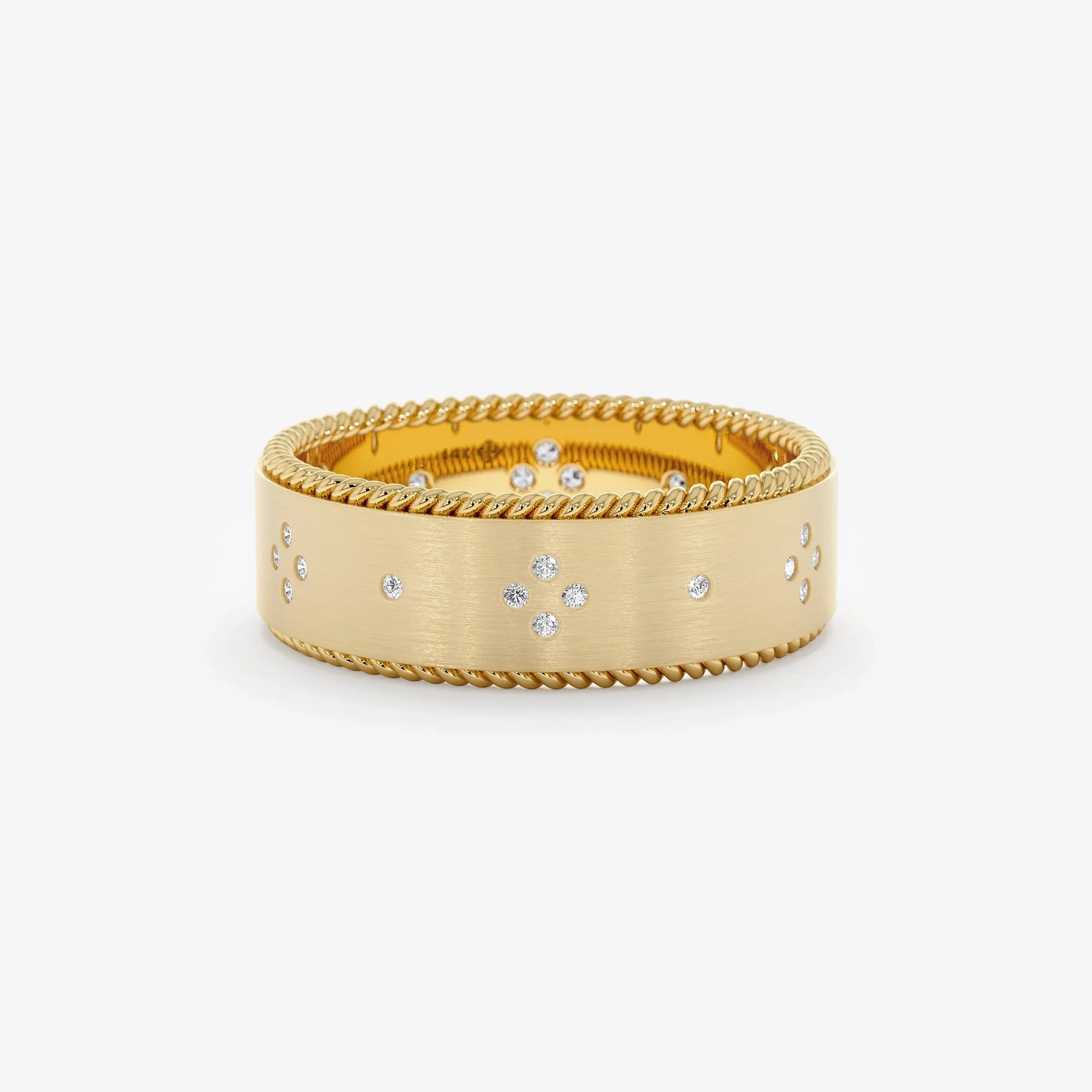 Diamond Matte Wedding Ring, Alicia