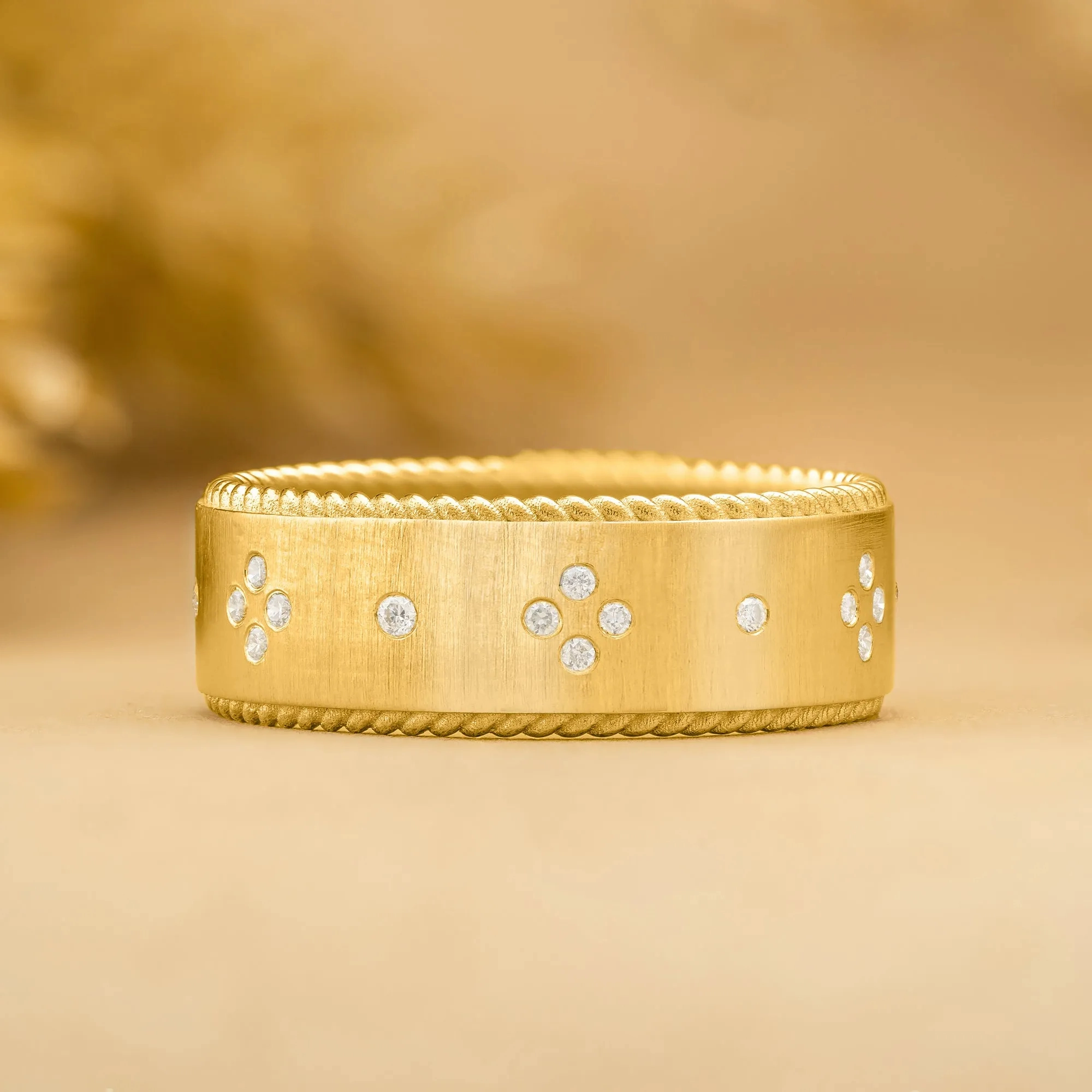 Diamond Matte Wedding Ring, Alicia