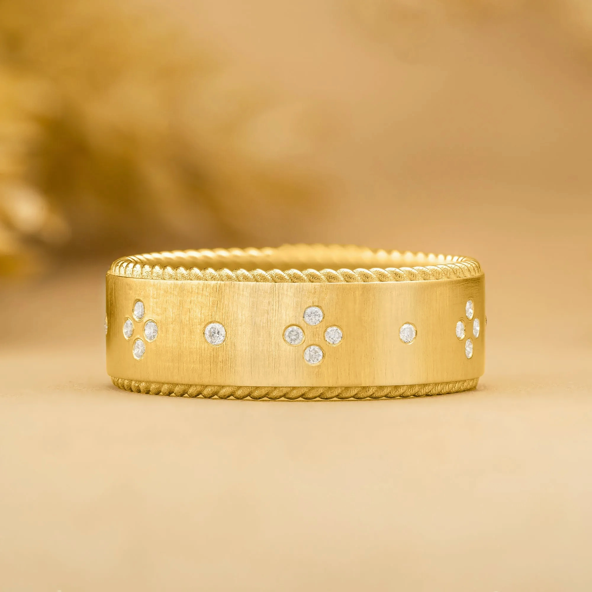 Diamond Matte Wedding Ring, Alicia