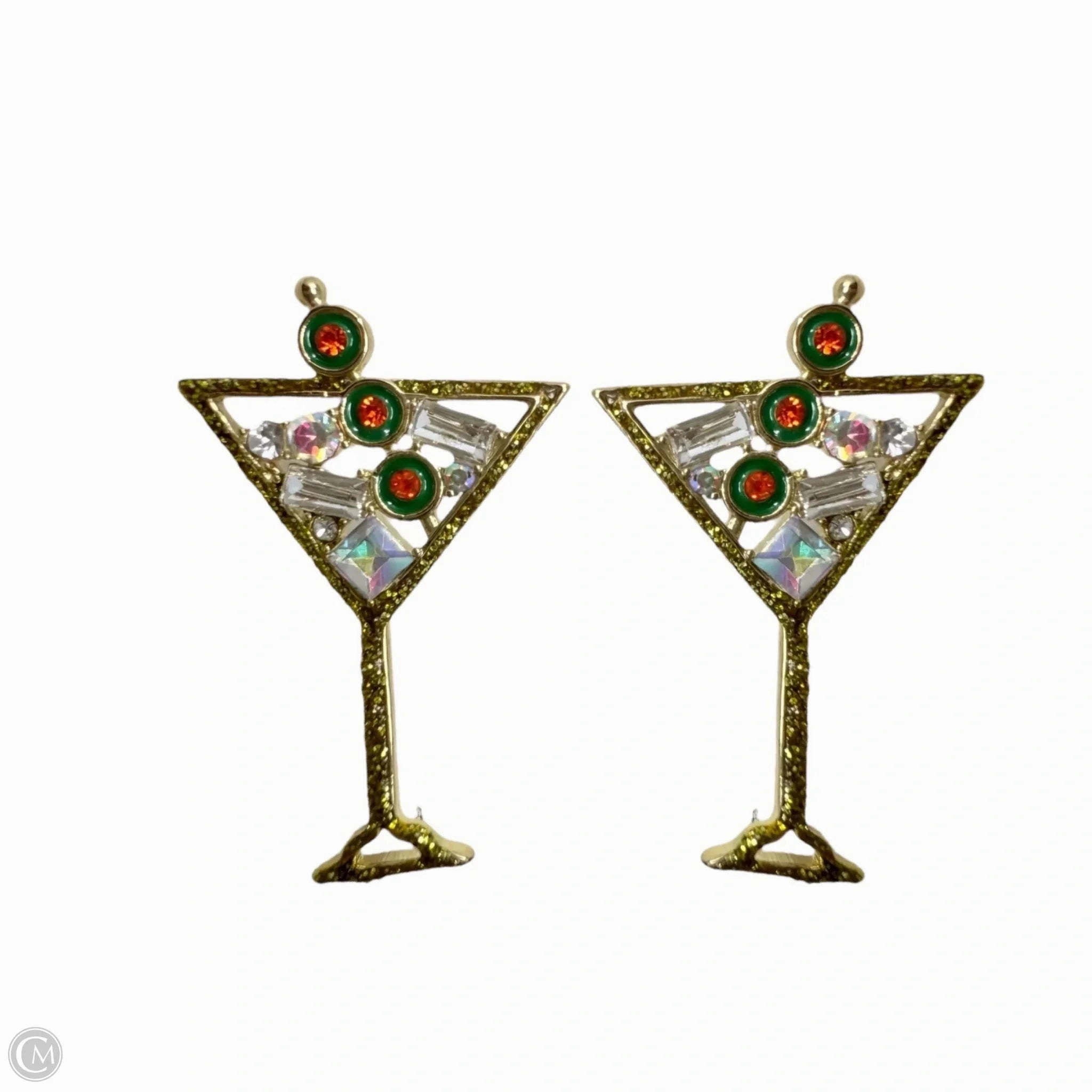Dirty Martini Crystal Stud Earrings