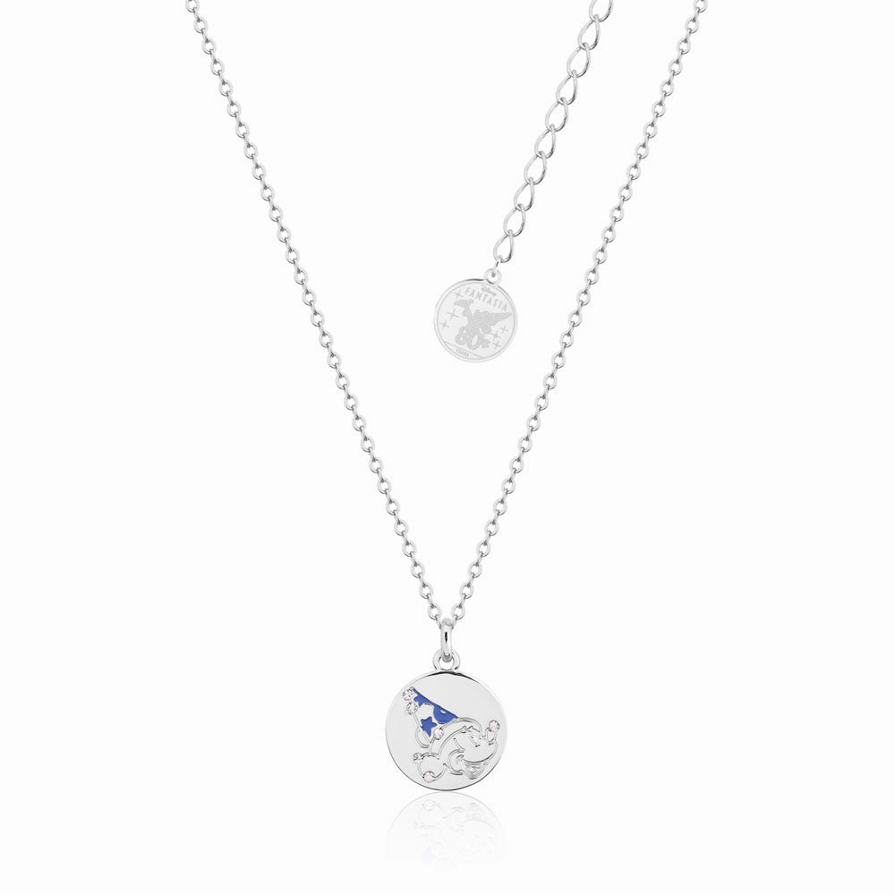 Disney Fantasia Sorcerer's Mickey Reversible Medallion Pendant on 45 7cm Chain