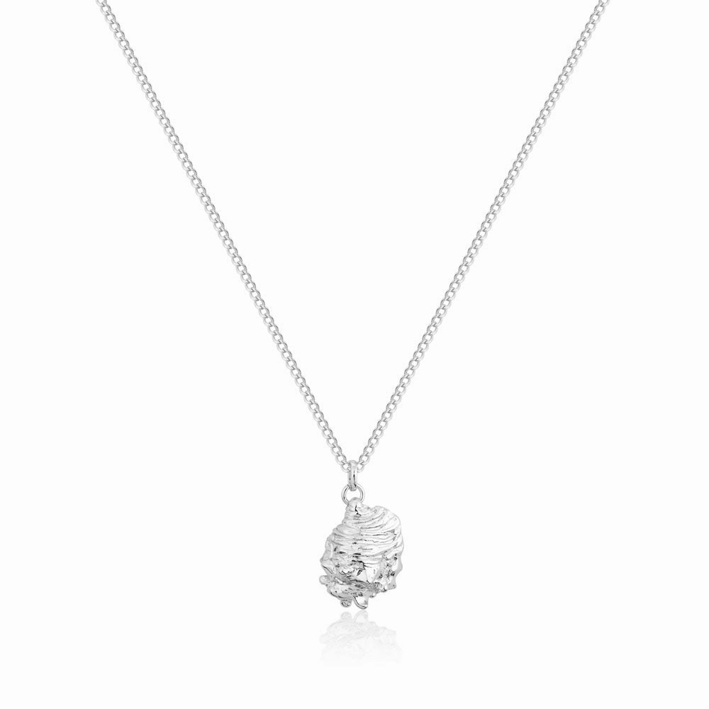 Disney Princess White Gold Plated Moana Conche Pendant On 45cm Chain