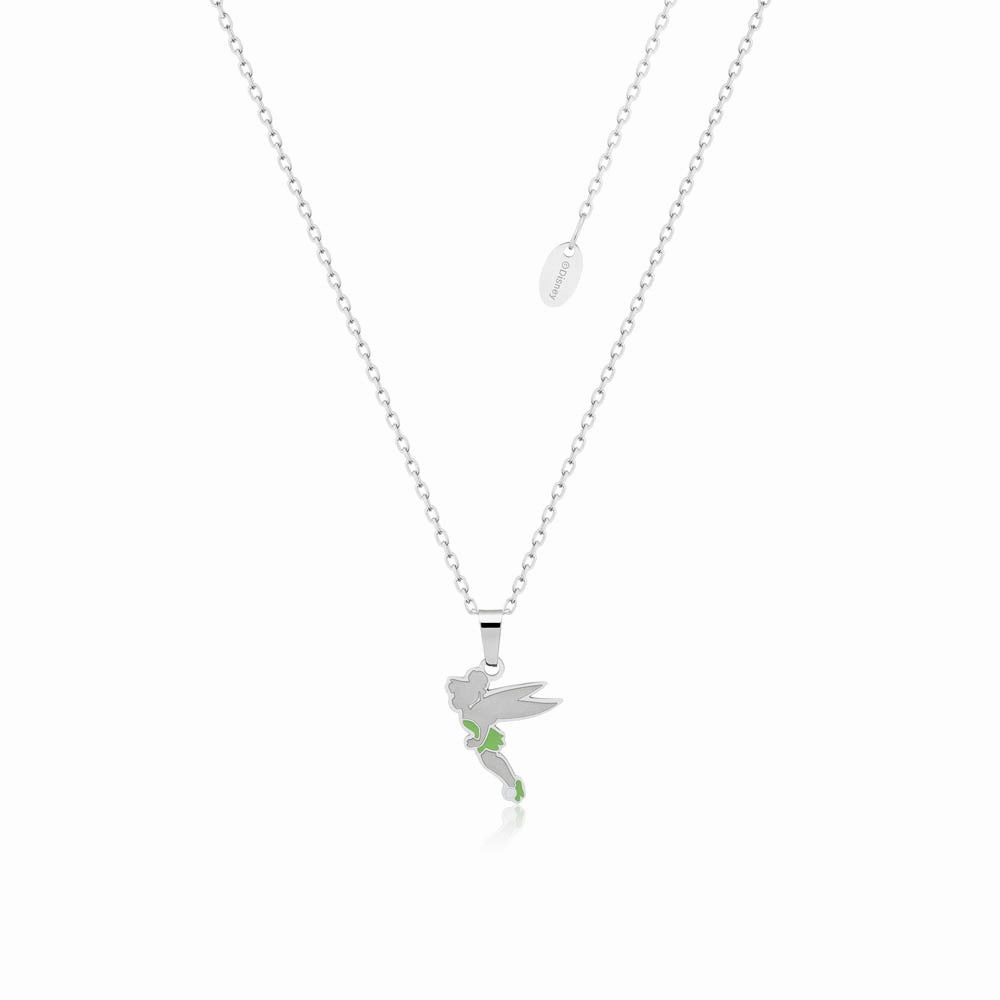 Disney Stainless Steel Tinkerbell Pendant On Chain