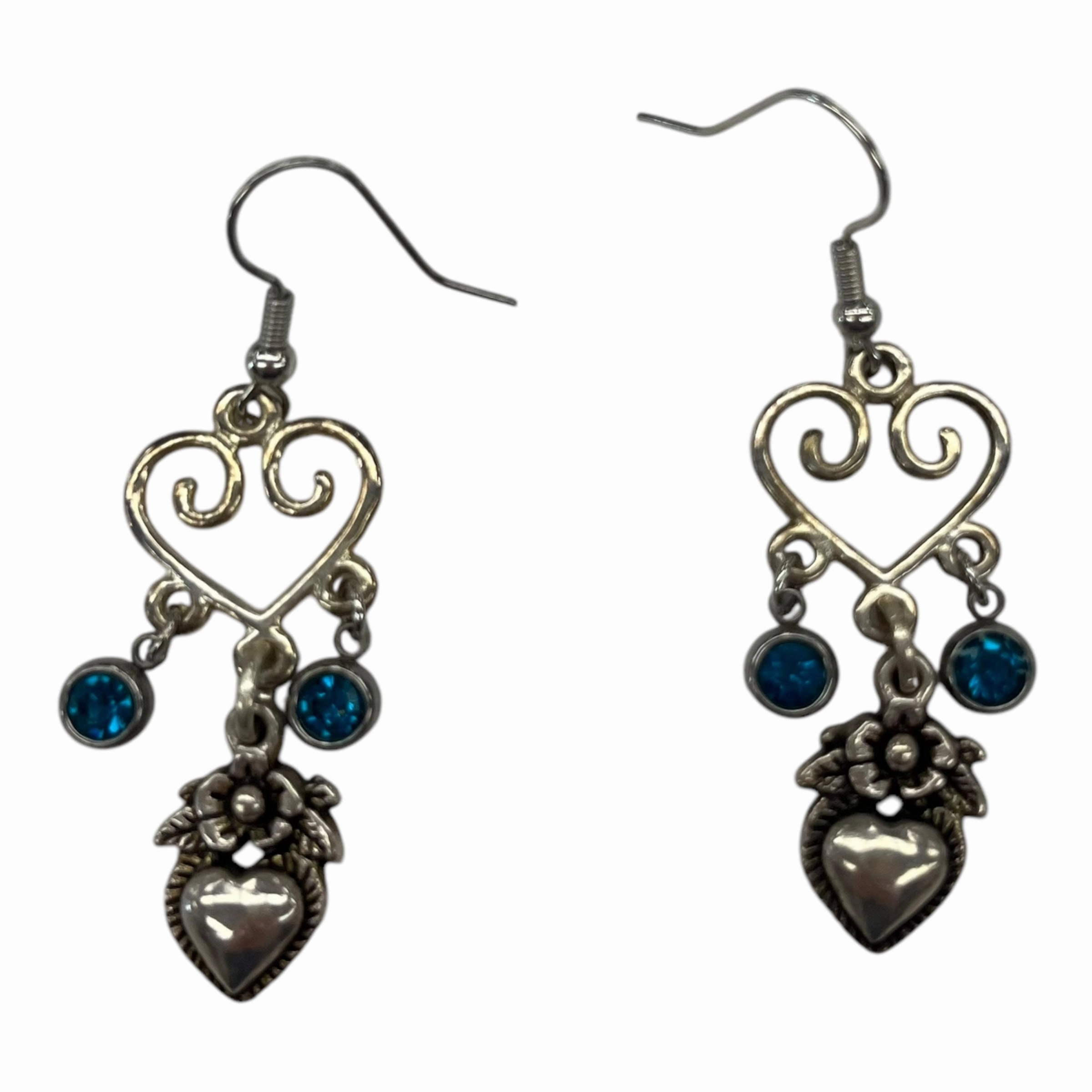 Earrings Dangle/Drop By Clothes Mentor In Blue & Silver