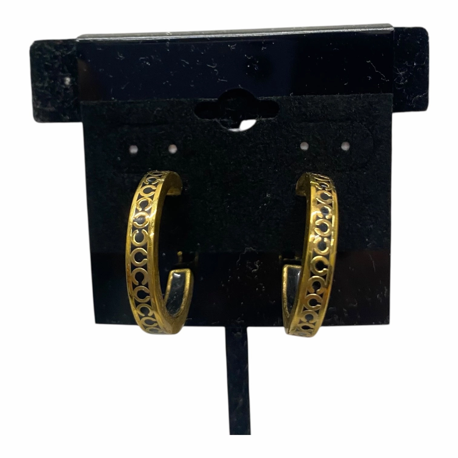 Earrings Designer By Coach In Gold