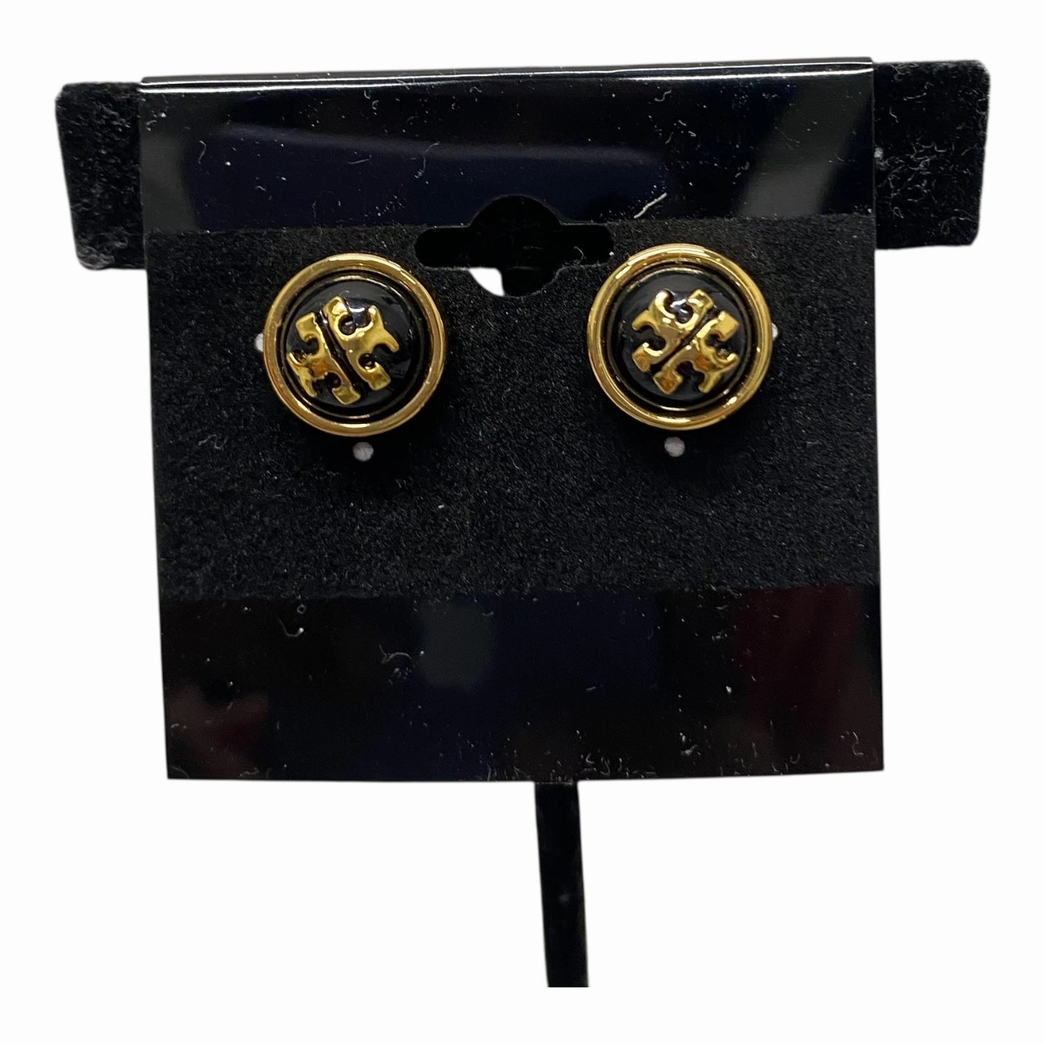 Earrings Designer By Tory Burch In Black & Gold