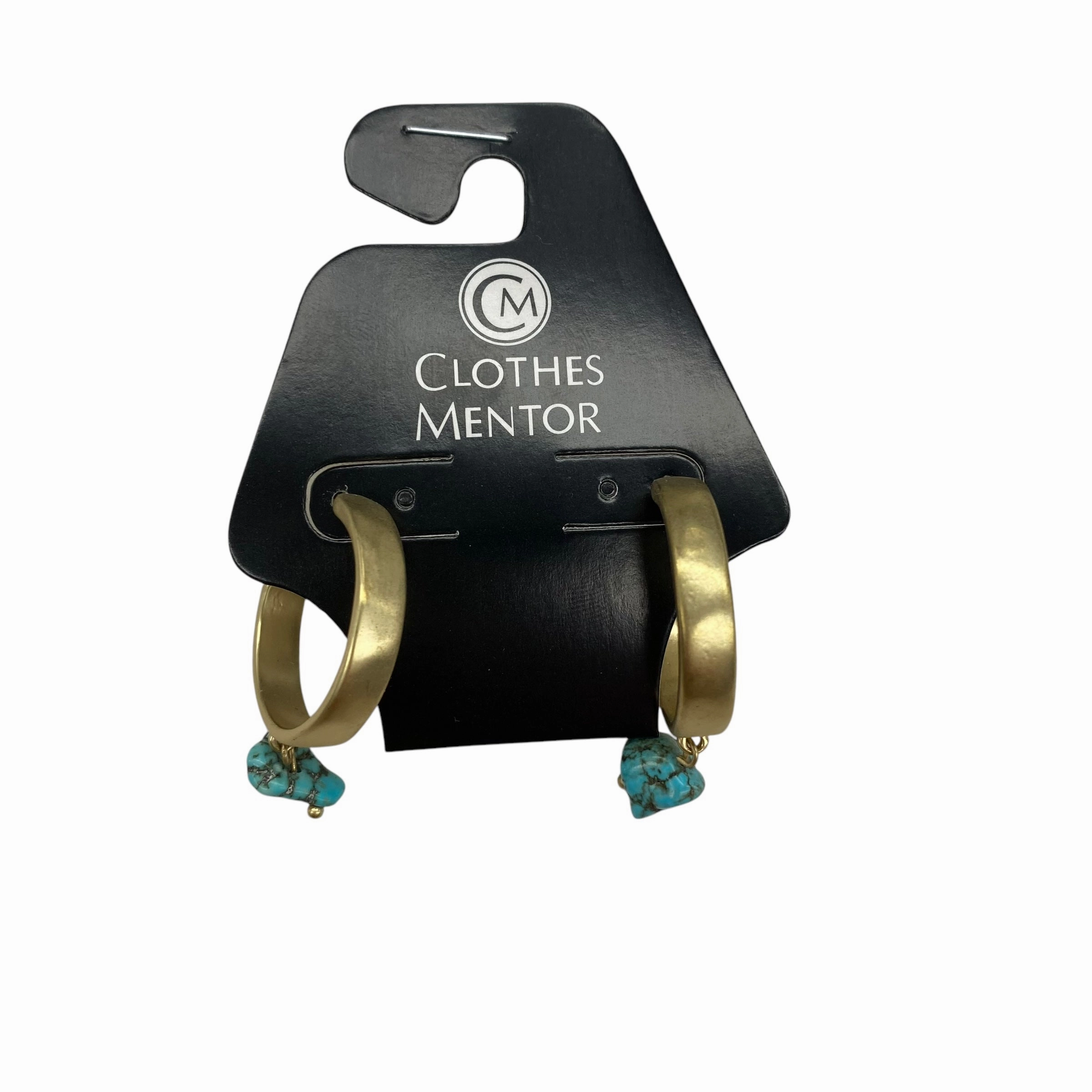EARRINGS HOOP by    CLOTHES MENTOR In GOLD & GREEN