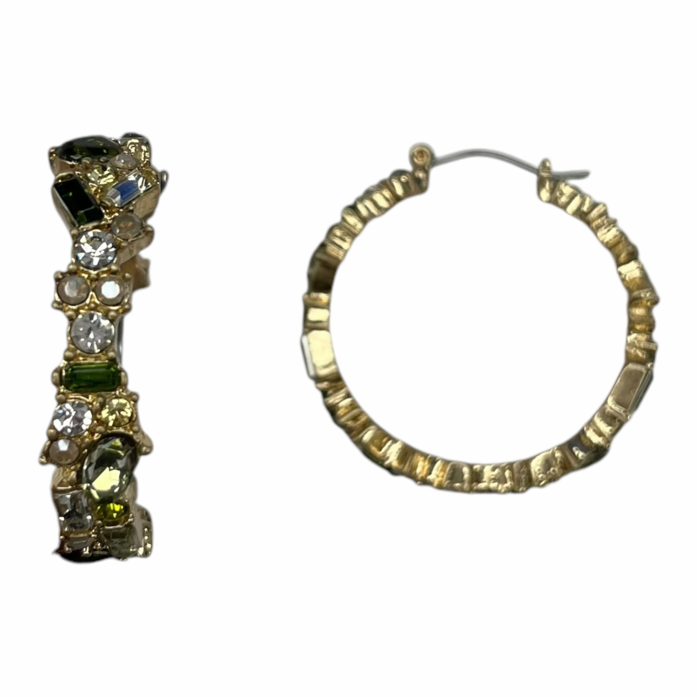 Earrings Hoop By Cmf In Gold & Green