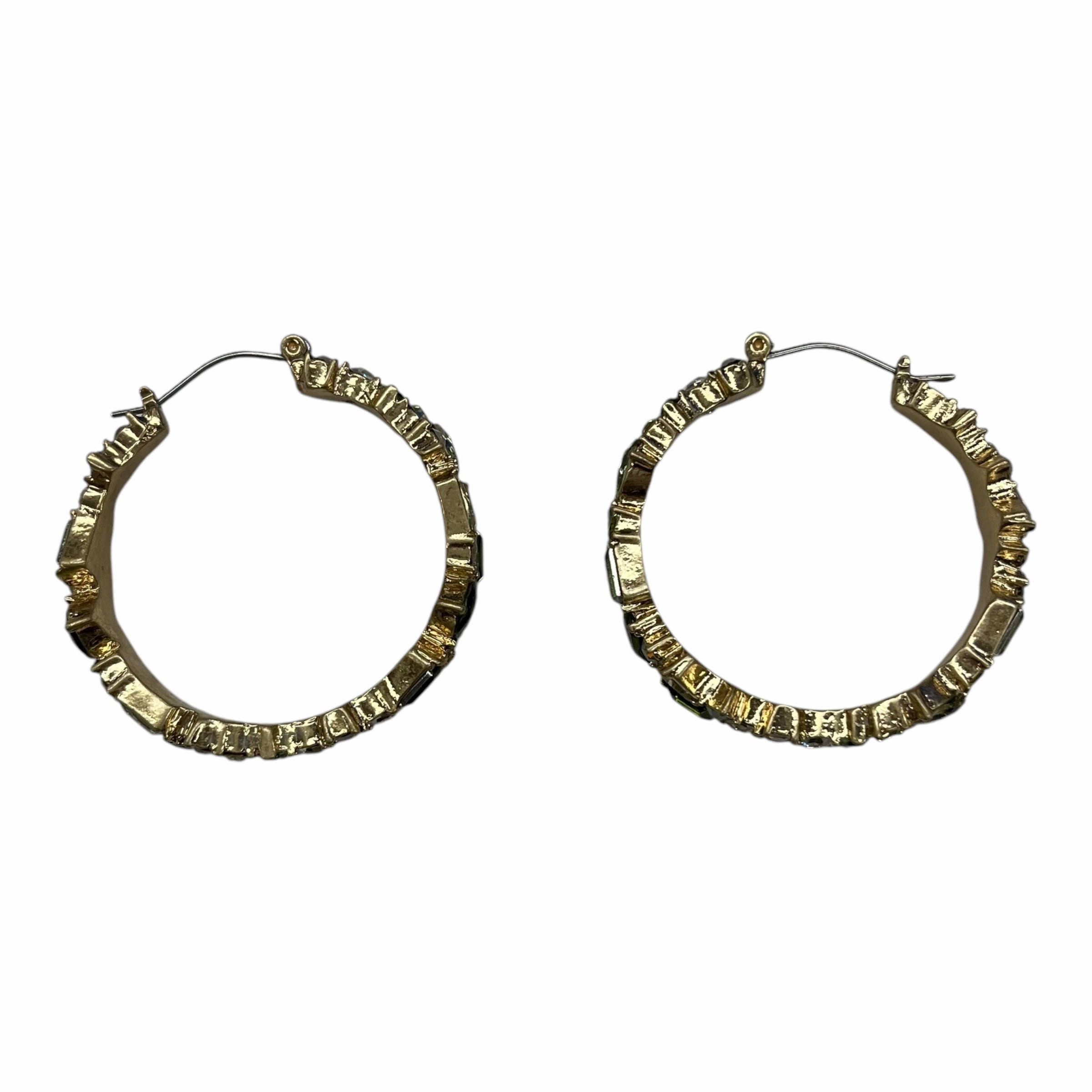 Earrings Hoop By Cmf In Gold & Green